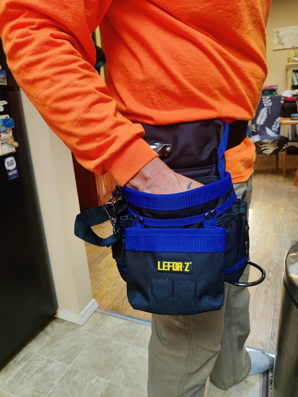 LEFOR-Z Tool Belt, 14-Pockets Tool Belts for Men with Magnetic Tool Pouch | Detachable Adjustable Toolbelt, Heavy Duty Utility Belt for Electrician, Carpenter, Construction, Work Belt, Dad Gift for Men customer photo 2