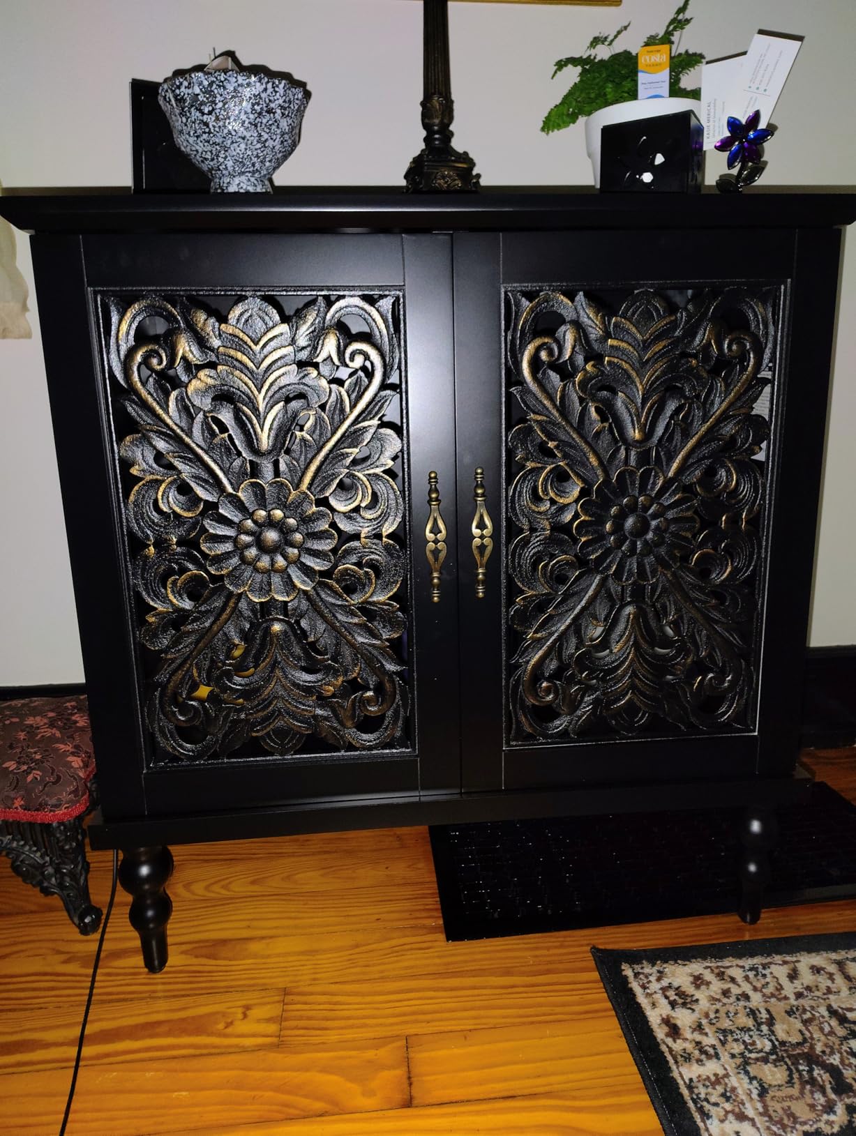 ARTPOWER Vintage Accent Cabinet with 2 Doors, Credenza for Living Room customer photo 2