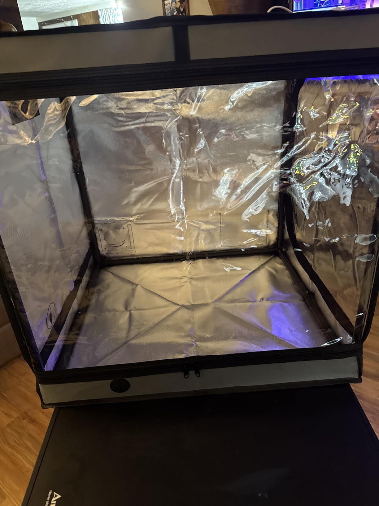 3D Printer Enclosure with Ventilation Kit for Anycubic Kobra 3/3 V2 Combo/Flashforge AD5X 3D Printers,Fireproof & Dustproof Noise Reduction 3D Printer Cover with USB LED Lighting System-580*650*650mm customer photo 1
