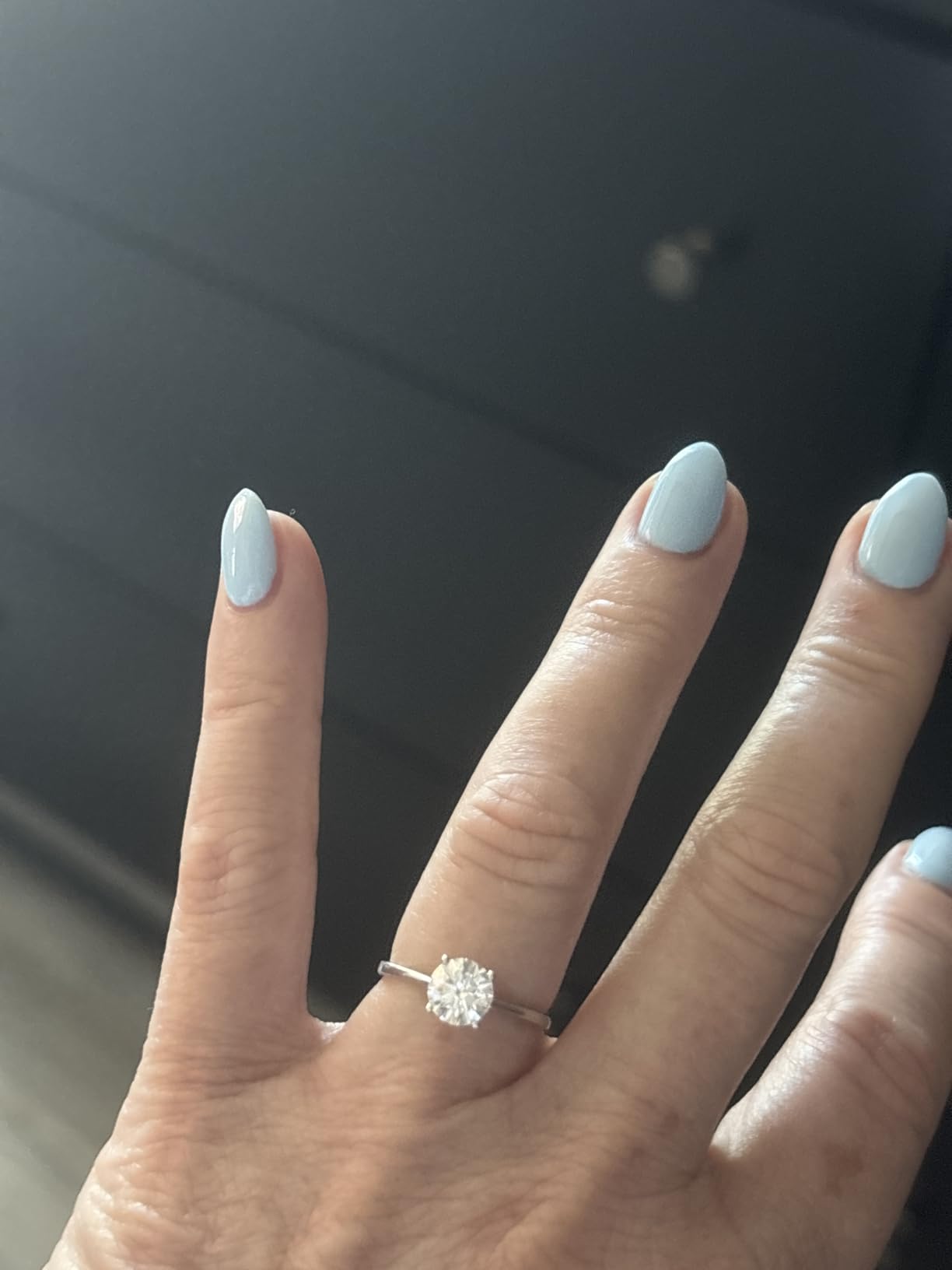 1-4 Carat Lab Grown Diamond 14K White Gold Engagement Ring for Women,IGI Certified Round Cut (D-E Color VS1-VS2) Classic 4-Prong Ring for Women,Wedding Ring customer photo 2