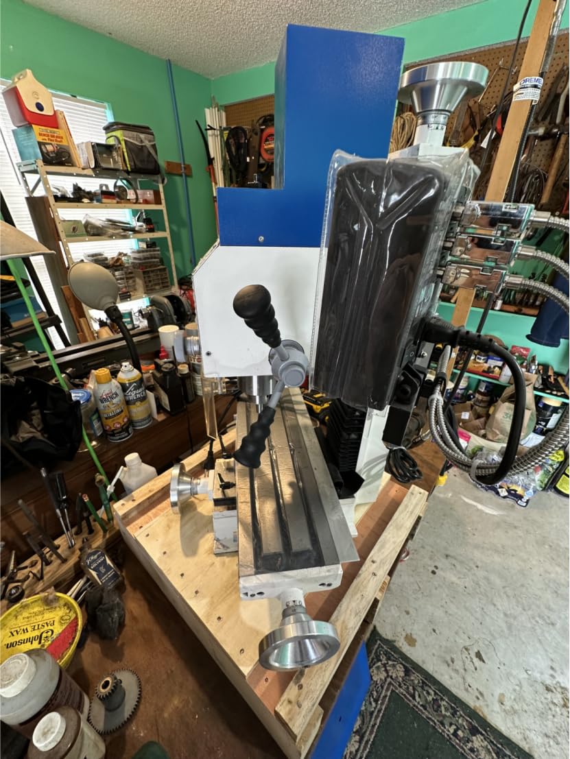 Mechmaxx 1.5HP 7''x 27-1/2''Benchtop Mini Mill Drill Machine, Variable Speed, R8 Spindle, Brushless Motor, 110V, Compact Milling Drilling Tool for Garage Shop, DIY Metalworking without Stand, VM25LD customer photo 1