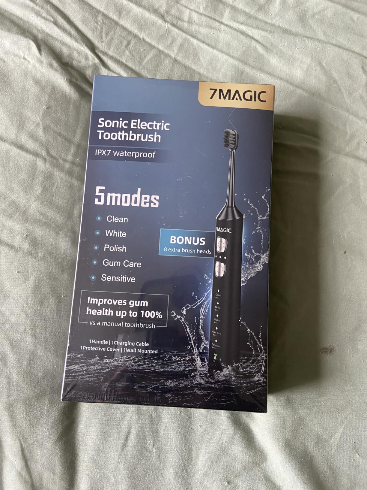 7MAGIC Sonic Electric Toothbrush, 180-Day Runtime, 42000 VPM, 8 Heads, Pink customer photo 1