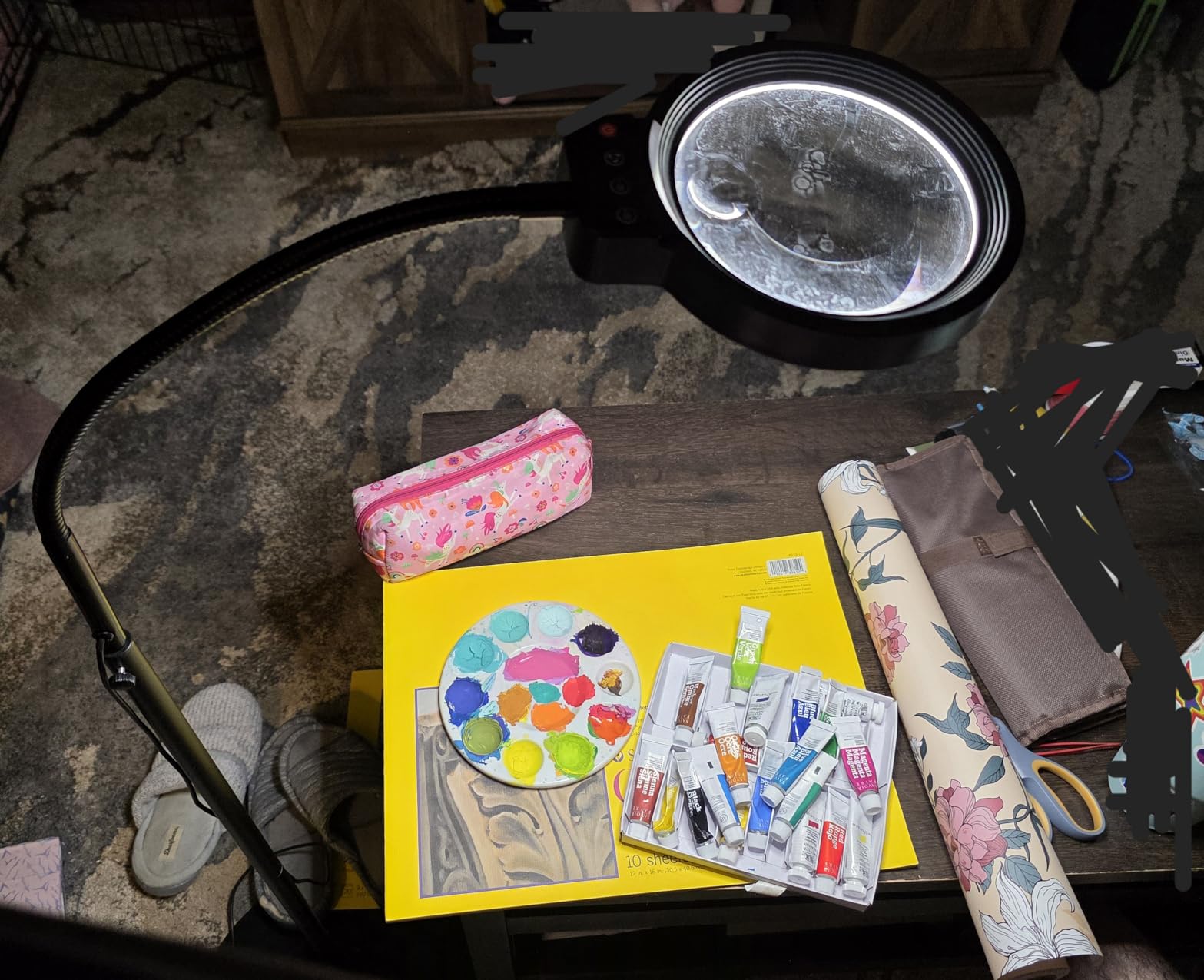 30X 10X Large Floor Magnifying Glass with Light and Stand customer photo 2