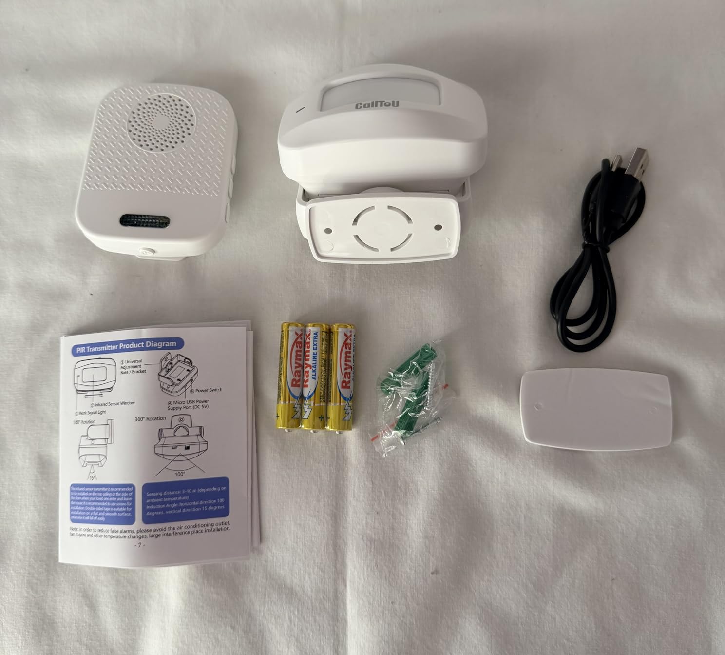 CallToU Bed Alarms for Elderly/Dementia Patients who Wander, Portable Pager & Sensor with Vibration and Silent Alert Features, Fall Prevention Alert for Home Hospital Care, Room Monitor. customer photo 2