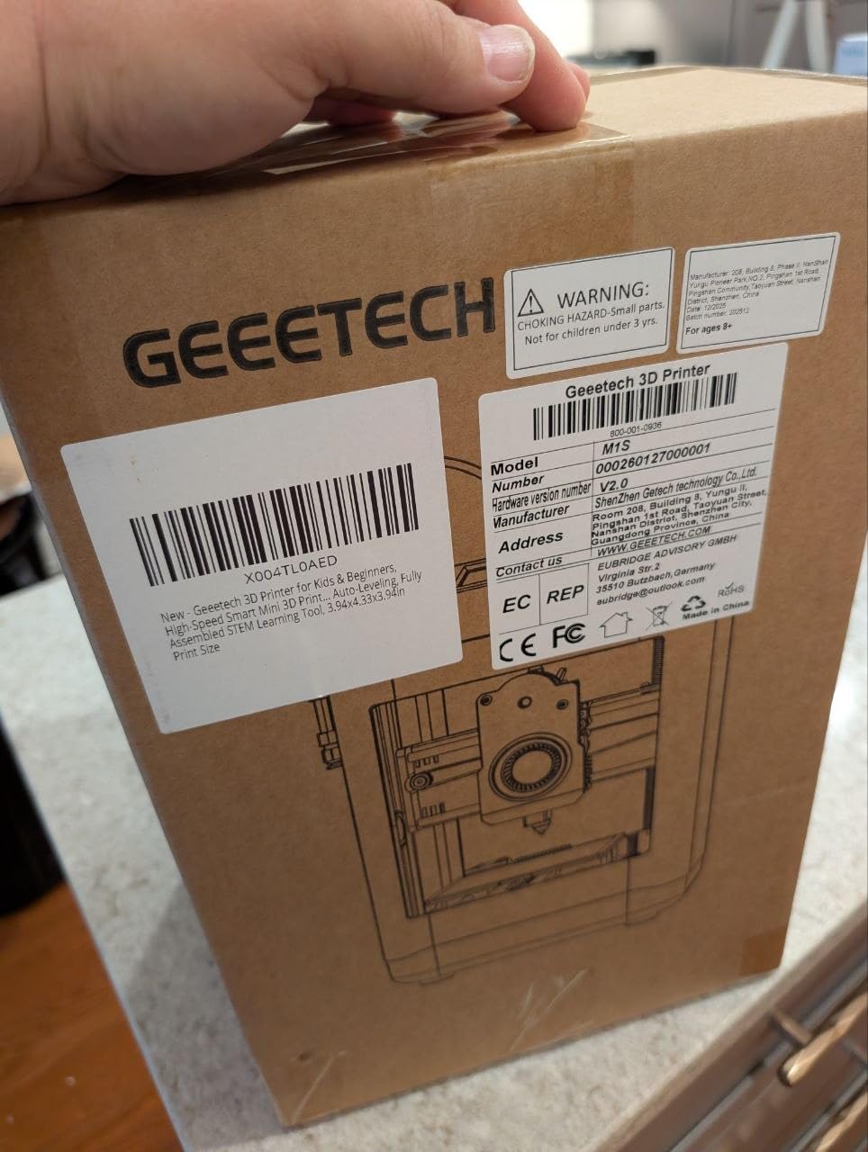 Geeetech 3D Printer for Kids & Beginners, High-Speed Smart Mini 3D Printer with Filament, Wi-Fi & App Control, Auto-Leveling, Fully Assembled STEM Learning Tool, 3.94x4.33x3.94in Print Size customer photo 2