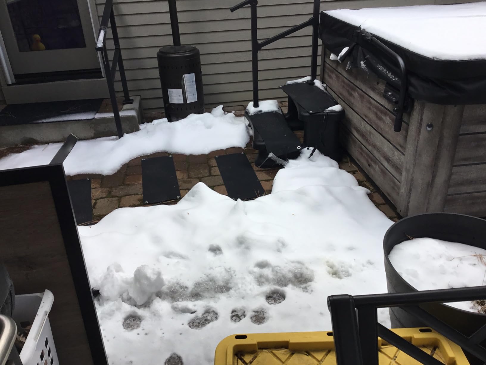 Snow Melting Mats, Heated Outdoor Mats for Walkways, Electric Snow Melting Mats for Decks and Sidewalks, Trusted No-Slip Snow and Ice Melt Heated Sidewalk Mat (10 x 30) 4PCS customer photo 2
