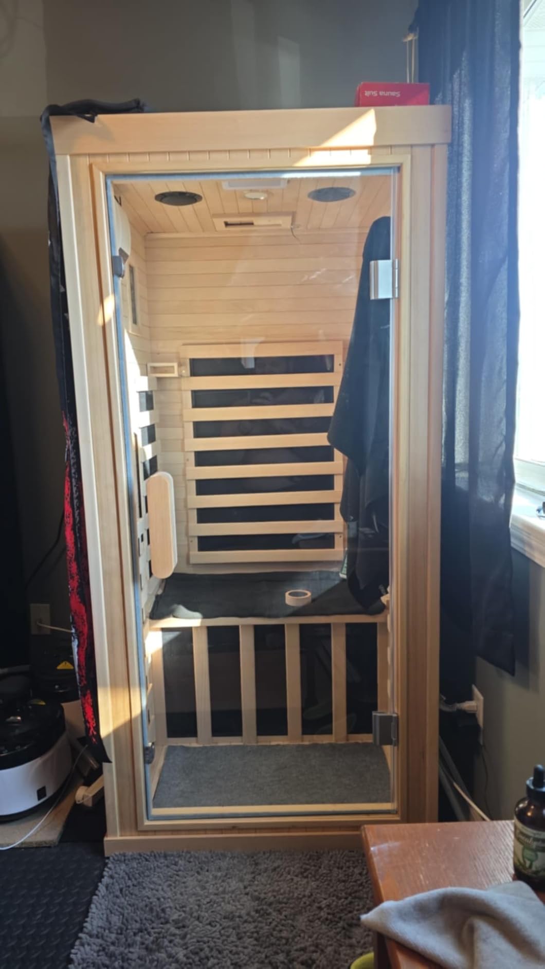 Albott 1 Person Infrared Sauna, Infrared Sauna for Home & Gym, Low EMF 110V customer photo 2