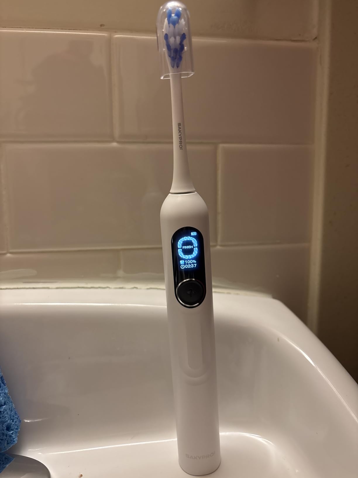 SAKYPRORAL AI Electric Toothbrush for Adults and Kids (Pink-6p) customer photo 1
