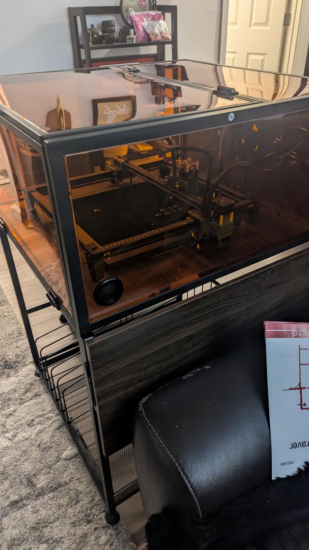 Crafit Laser Engraver Enclosure Cabinet with Exhaust & Light Filtering customer photo 1