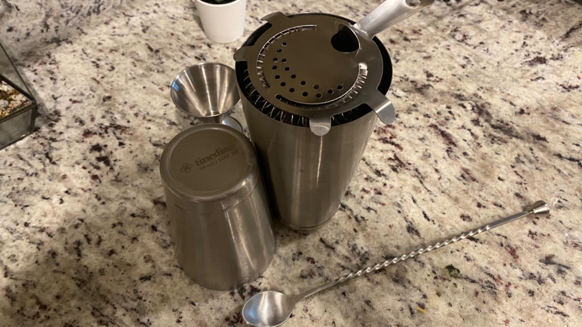 FineDine Stainless Steel Bar Set Cocktail Shaker Set Bartender Kit customer photo 2