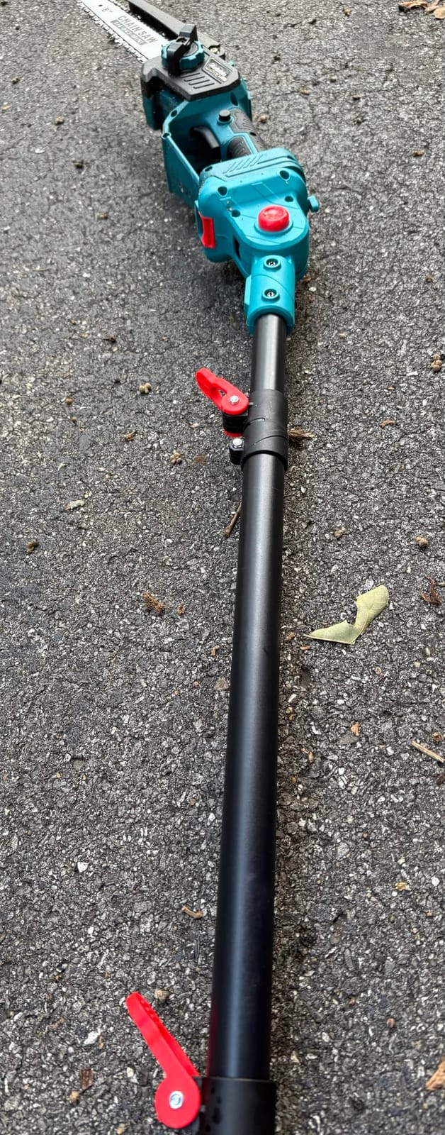 2-in-1 Cordless Pole Saw & 8'' Mini Chainsaw with Extension Pole for Tree Trimming (Cyan Blue-8inch4.0Ah) customer photo 2