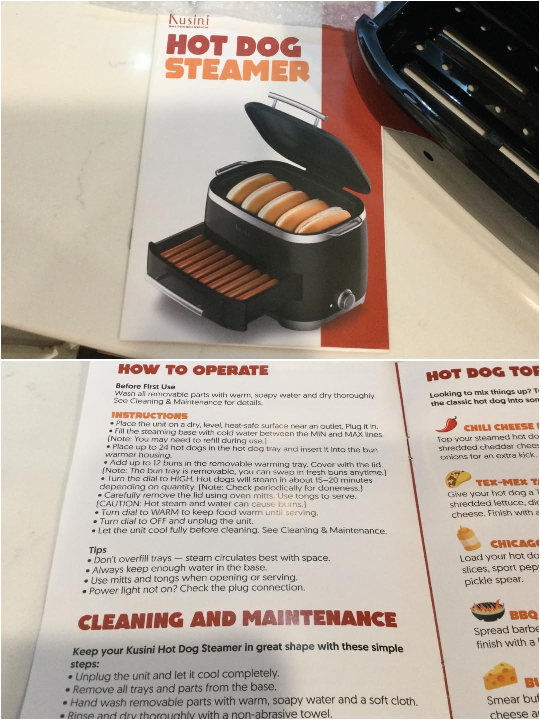 Kusini Hot Dog Food Steamer Machine With Bun Warmer, 24 Hot Dog & 12 Buns | Electric Steamer for Cooking Vegetables, Fish, & More customer photo 1
