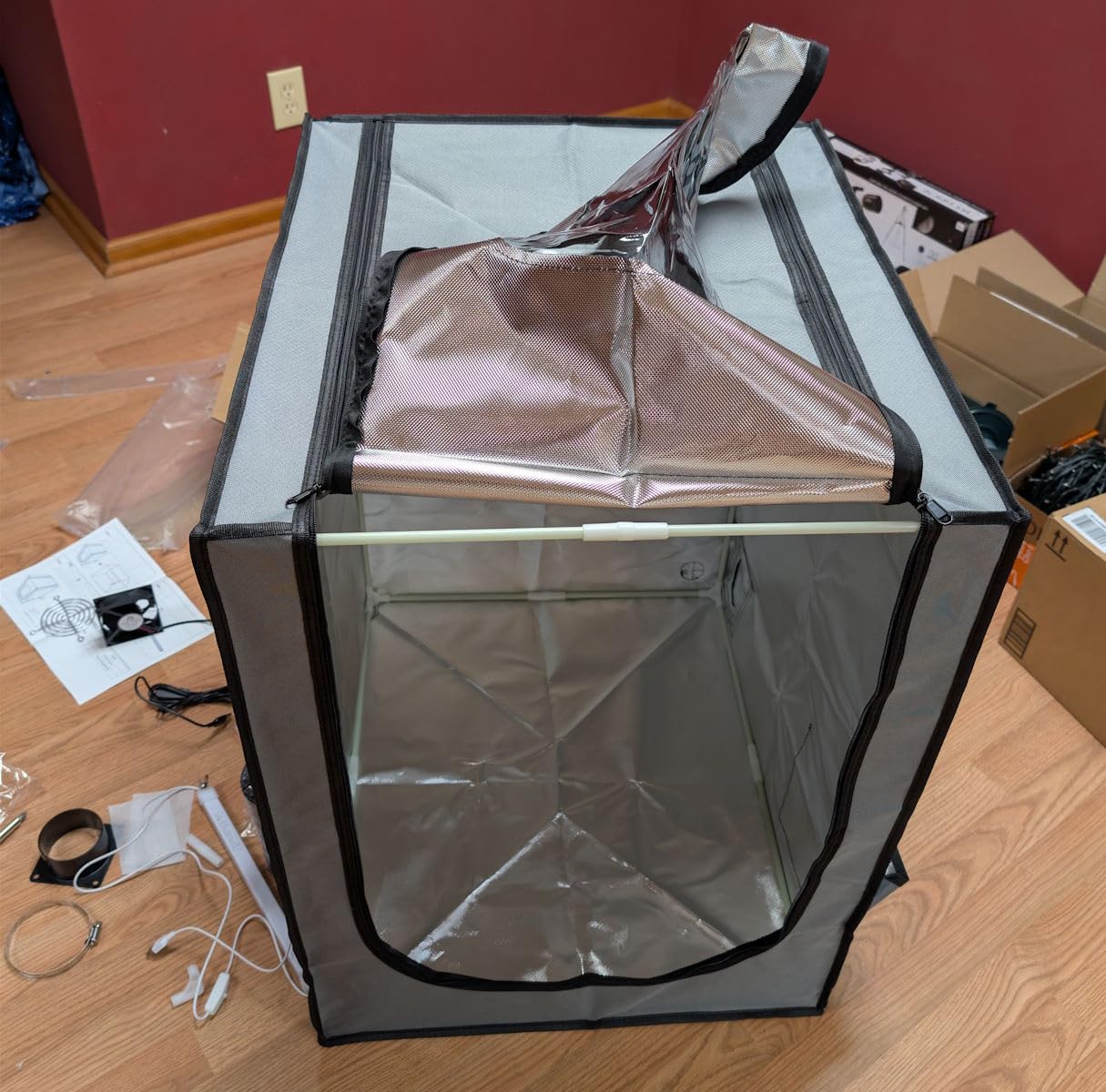 VEVOR 3D Printer Enclosure with Ventilation, Dustproof Waterproof Oxford Cloth Resin 3D Printer Tent, Constant Temperature Protective Case with LED, Compatible with Photon Mono/Mars 3, FDM/LCD Printer customer photo 2