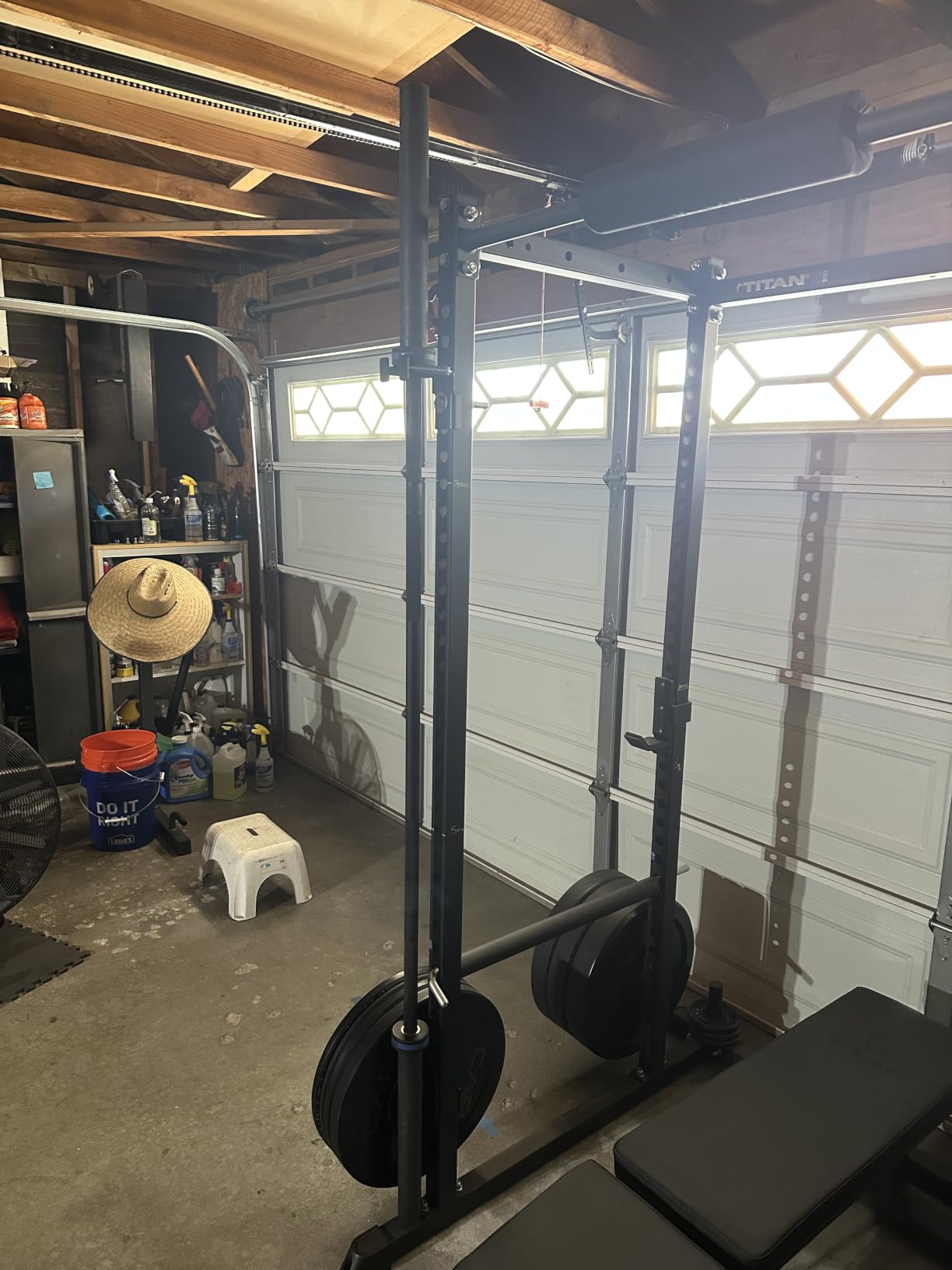 Rack-Mounted Olympic Barbell Holder for 2x2 & 2x3 Power Racks, No Drilling Required – Heavy-Duty Steel Storage with Protective Padding, Space-Saving Gym Equipment customer photo 1