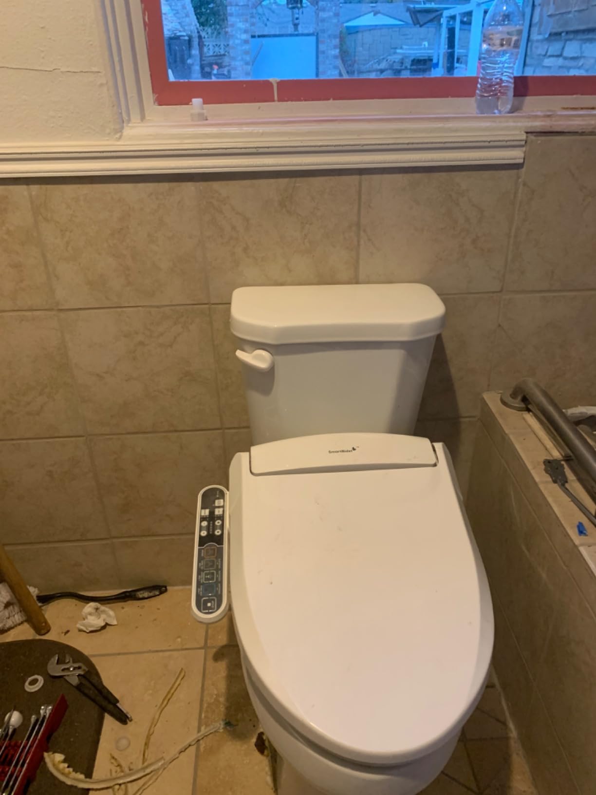 22 Inch Elongated Extra Tall Toilet for Seniors 1.28 GPF White customer photo 2