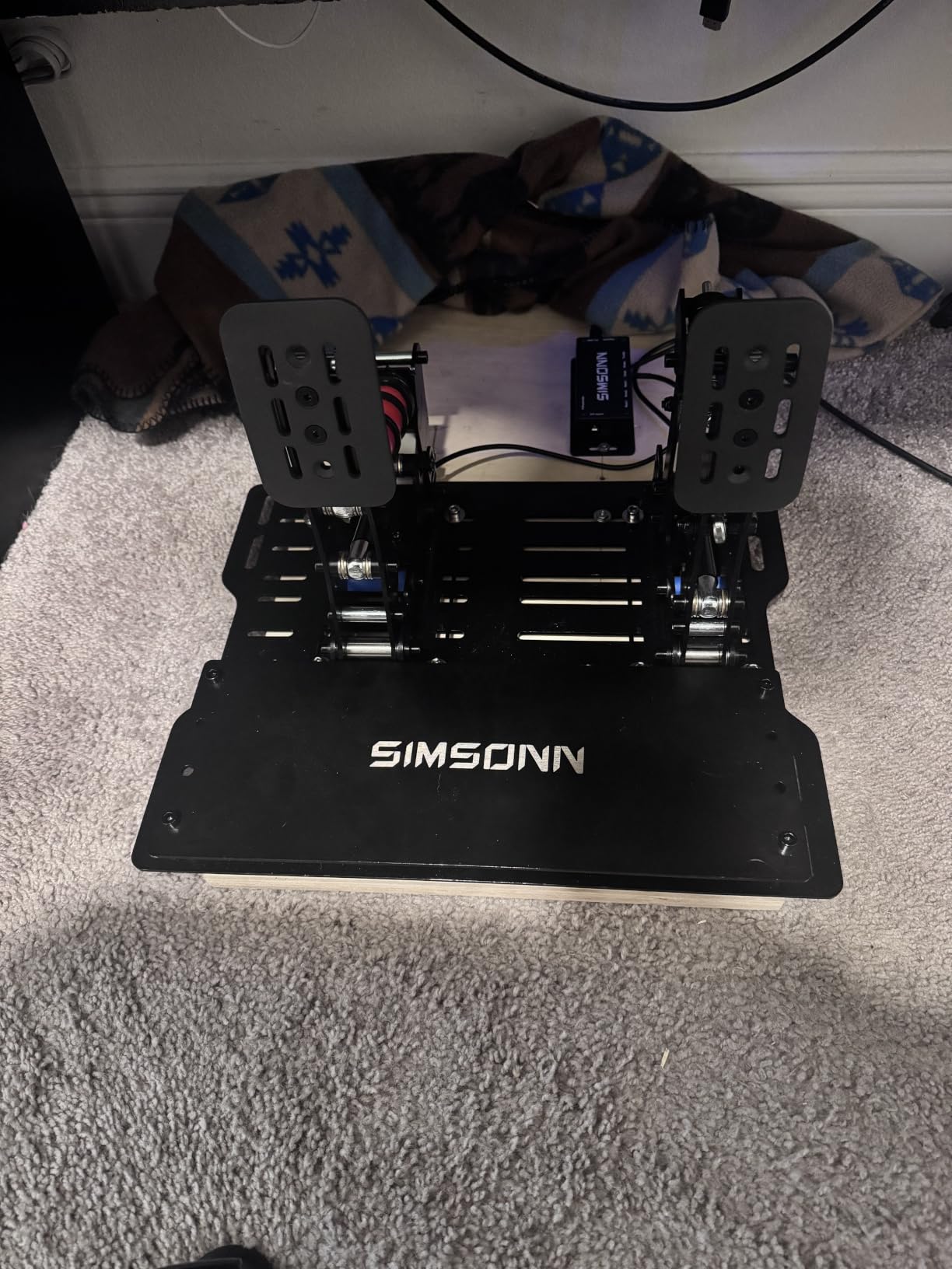SIMSONN Plus X Racing Simulator Hydraulic Pedals Sim Racing Pedals Support Haptic Reactor (Plus X Black P3-H3) customer photo 2