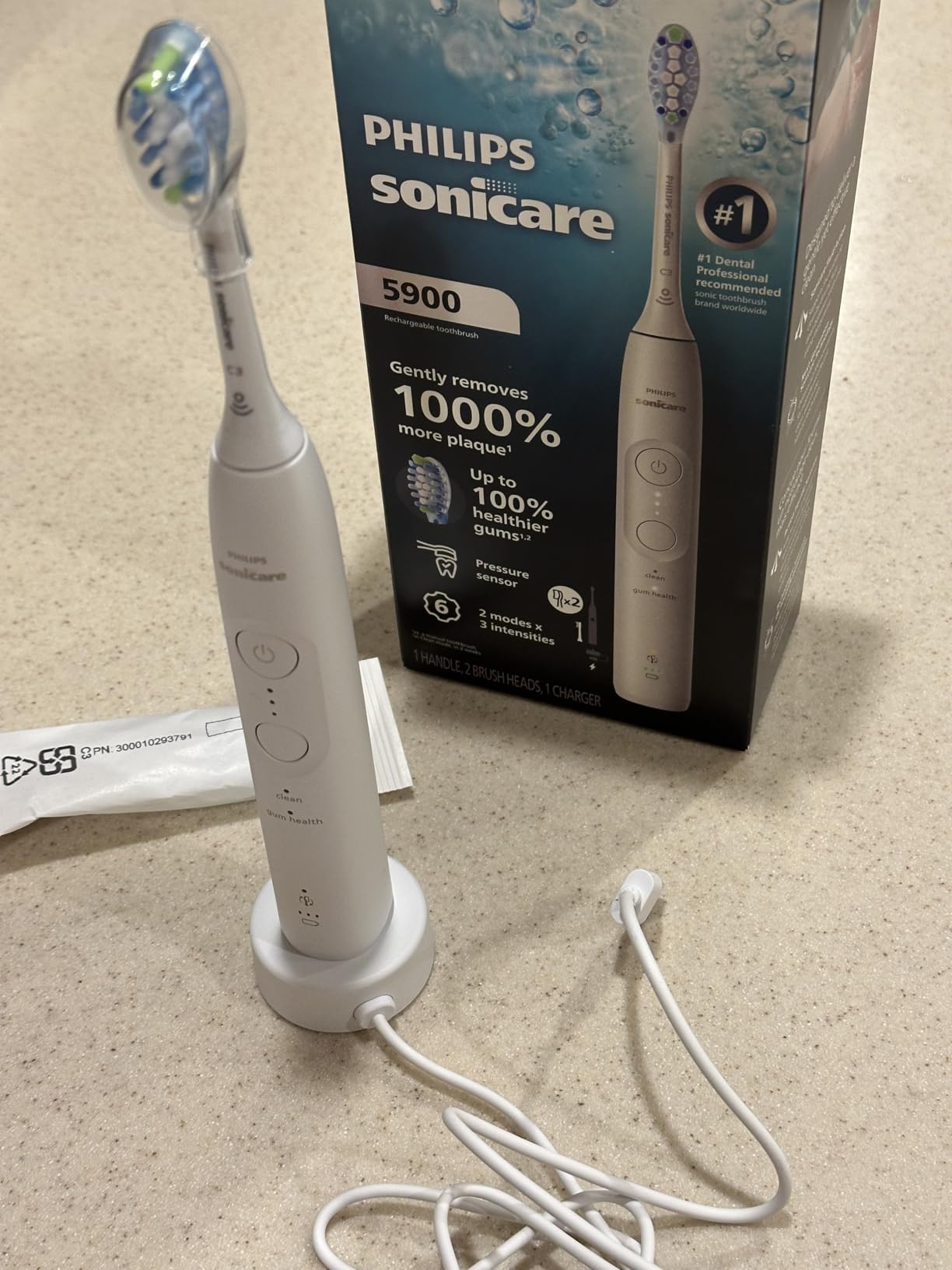 Philips Sonicare 5900 Rechargeable Electric Toothbrush, 2 Brush Heads, Pink customer photo 2