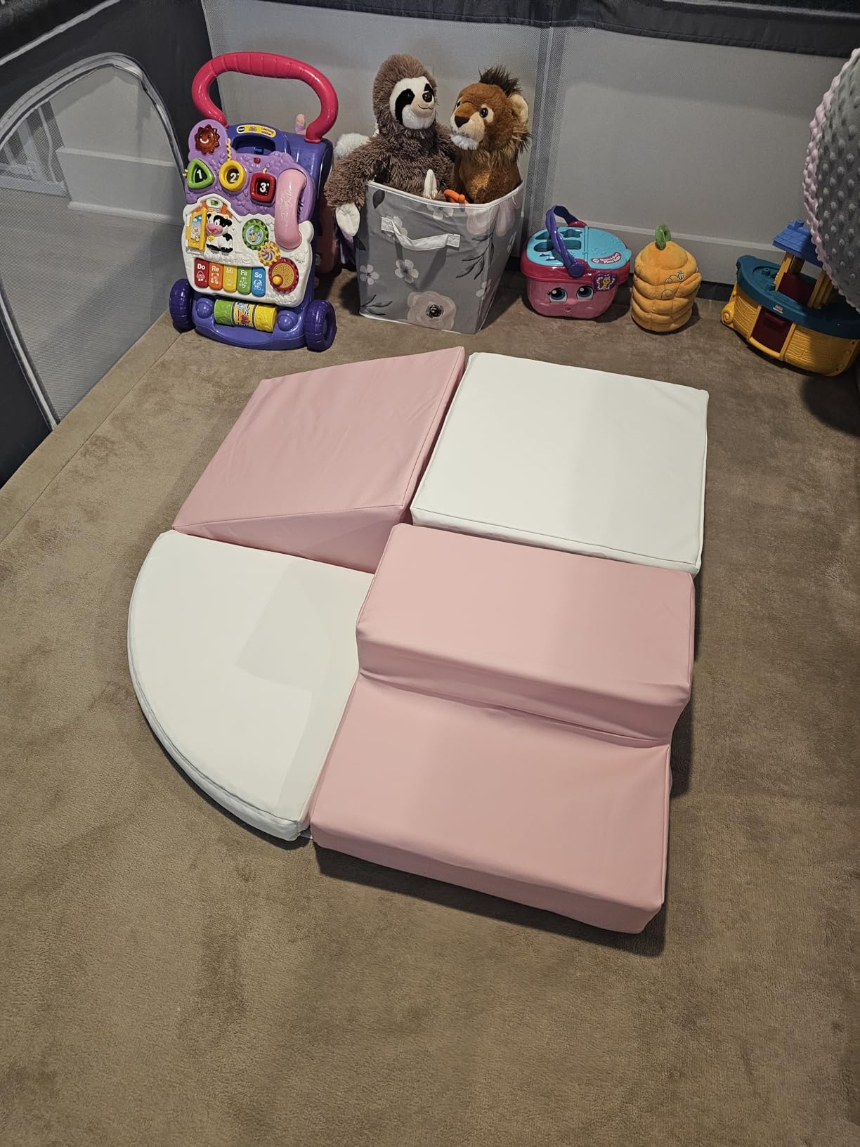 little dove PU Leather 4-Piece Foam Climbing Blocks for Toddlers 1-3 customer photo 2