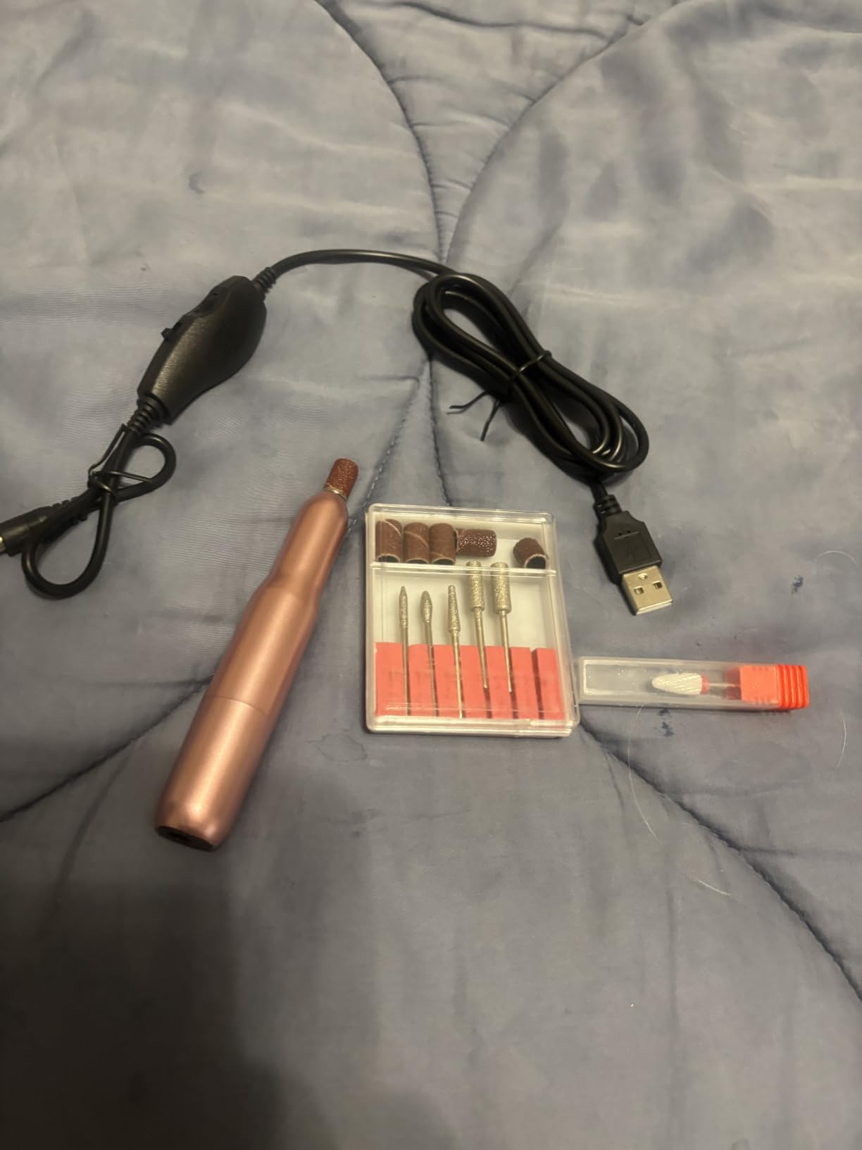 Beetles Electric Nail Drill Kit, 7 Drill Bit 0-12000 RPM Electric Nail File customer photo 2