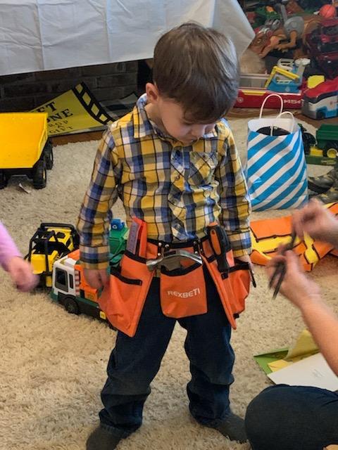 REXBETI Kids Tool Set, Toddler Tool Bench, Pretend Construction Play Kit - 2-in-1 Design (Workbench & Tool Box), Electronic Toy Drill, Birthday & Holiday Gifts for 3-8 Years Old customer photo 1