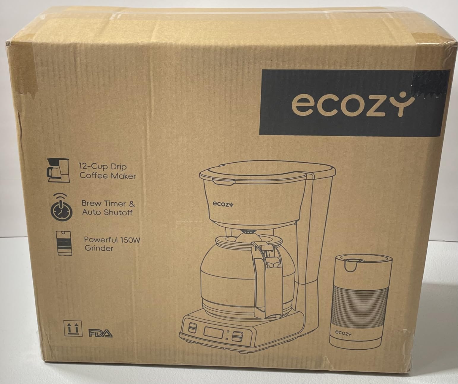ecozy 12-Cup Drip Coffee Maker with Electric Coffee Grinder Combos customer photo 1