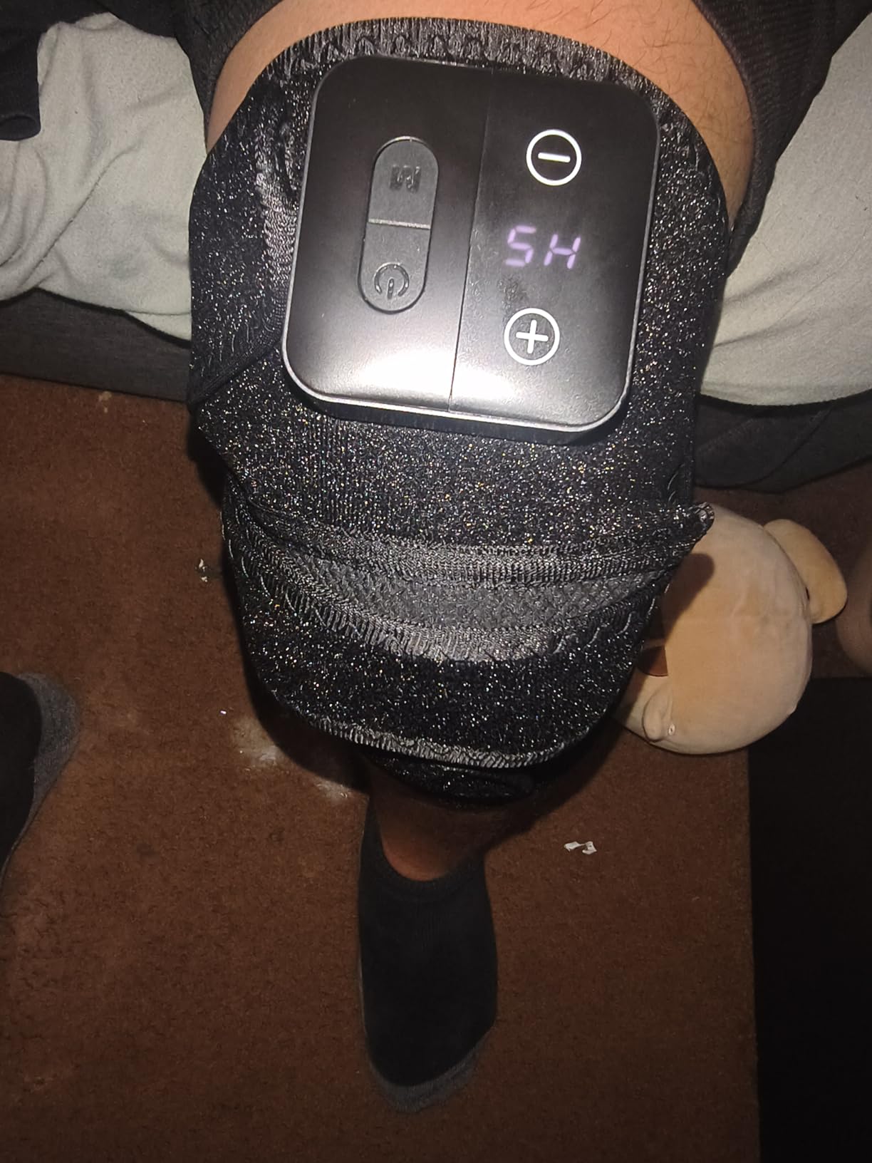 Nekteck Knee Massager with Heat - Cordless Heated Knee Brace with Vibration for Pain Relief, Rechargeable Knee Heating Massager with 5 Heat Levels and 3 Massage Mode (2 Packs) customer photo 1