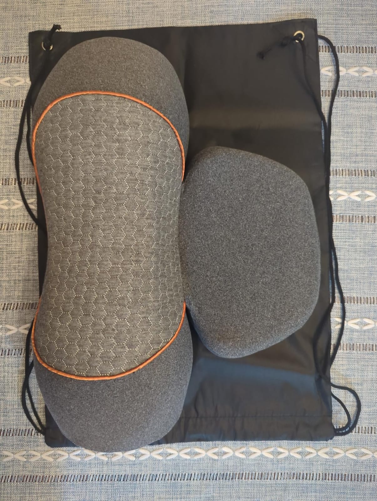 Upalled Cordless Heated Neck Massager Pillow for Pain Relief Deep Tissue | 3-in-1 Rechargeable Neck Cervical Traction Device with Heat, Massage, Electric Stretch, Ergonomic Shoulder Relaxer, Grey customer photo 1