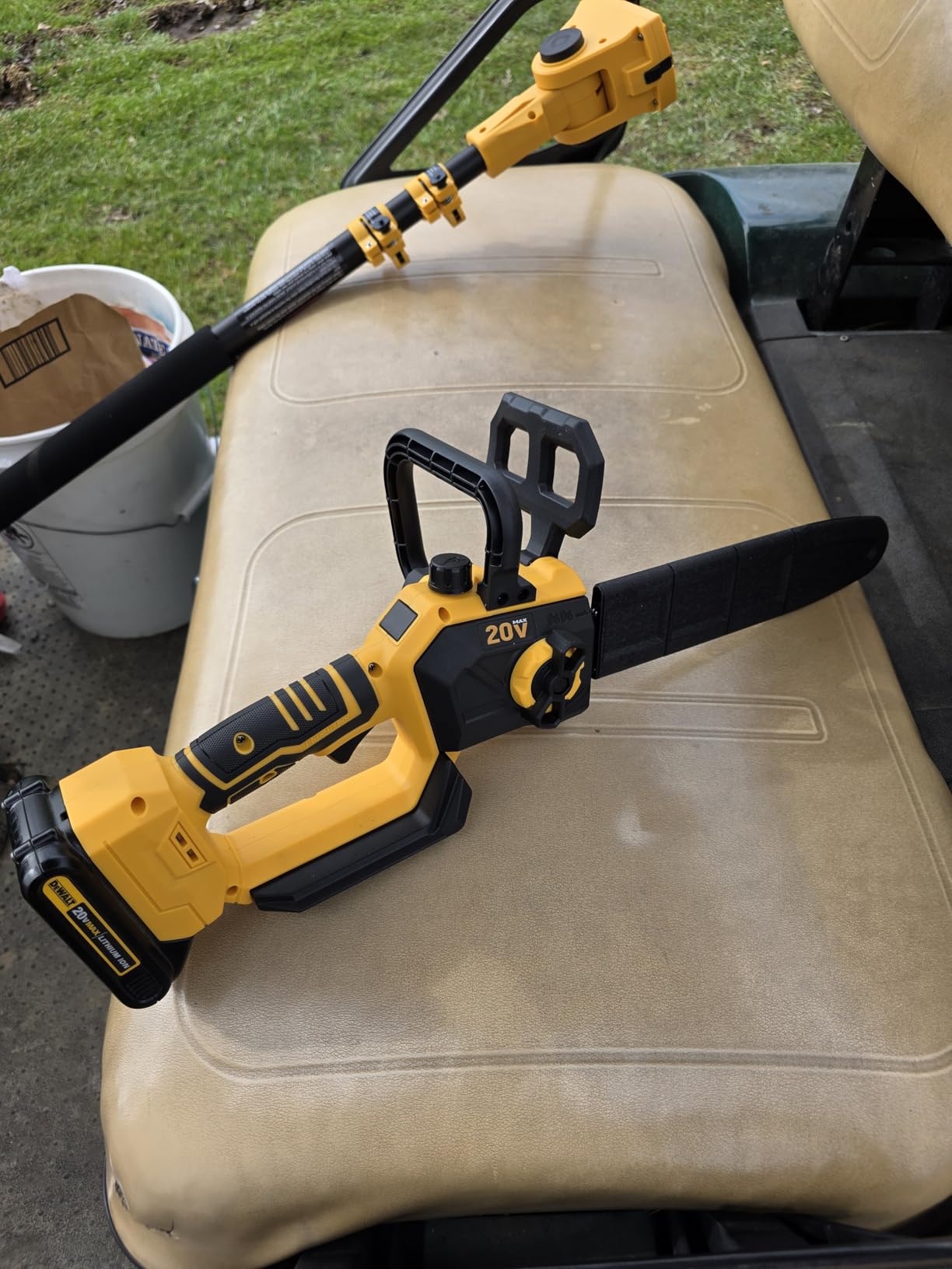 2-in-1 Cordless Pole Saw & Chainsaw, Compatible with Dewalt 20V Battery customer photo 2