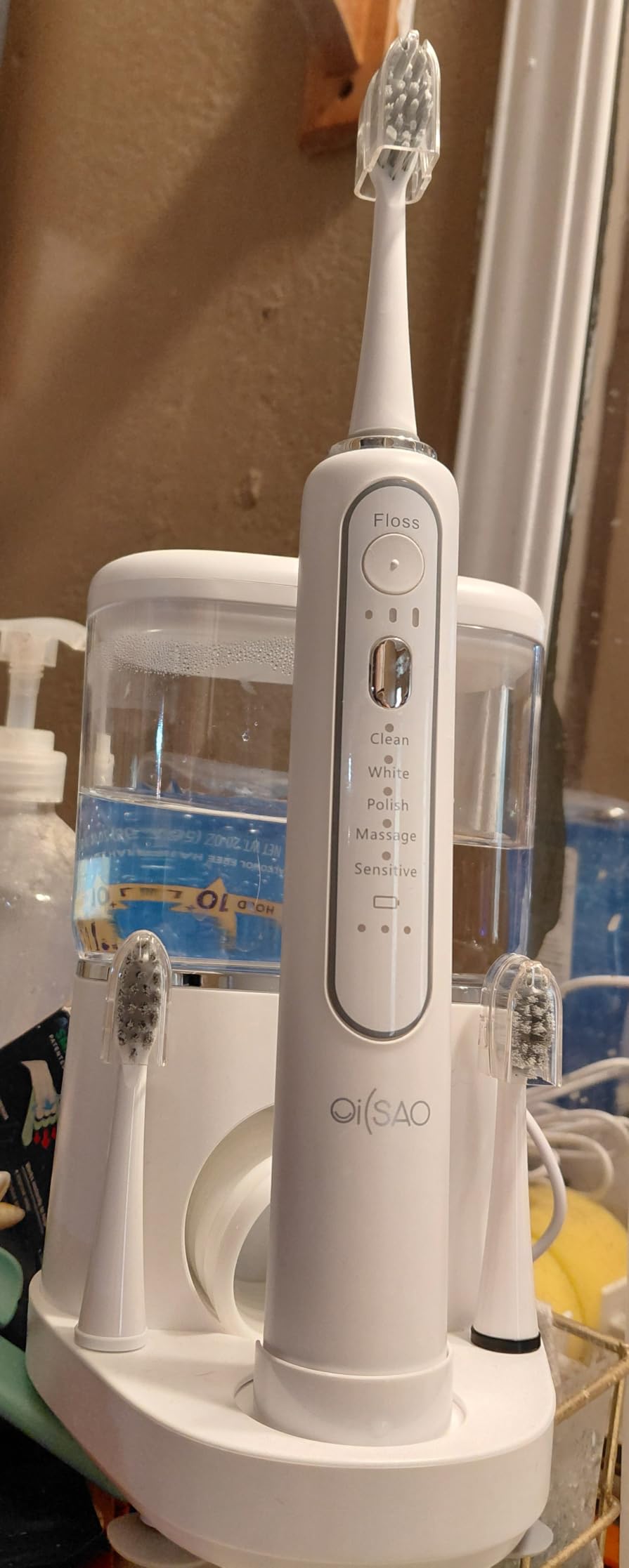 Electric Toothbrush with Water Flosser Combo,Sonic Flossing Toothbrush, Bl customer photo 2