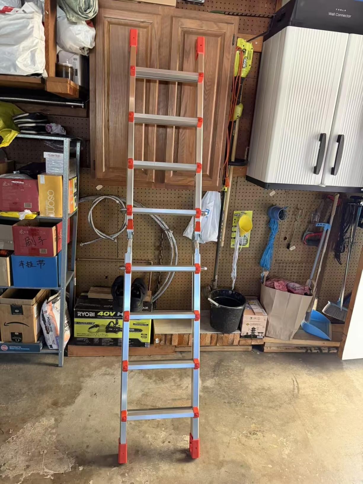 Soctone Ladder, A Frame Extension Ladder, 17.7 Ft Multi Position Ladder customer photo 1