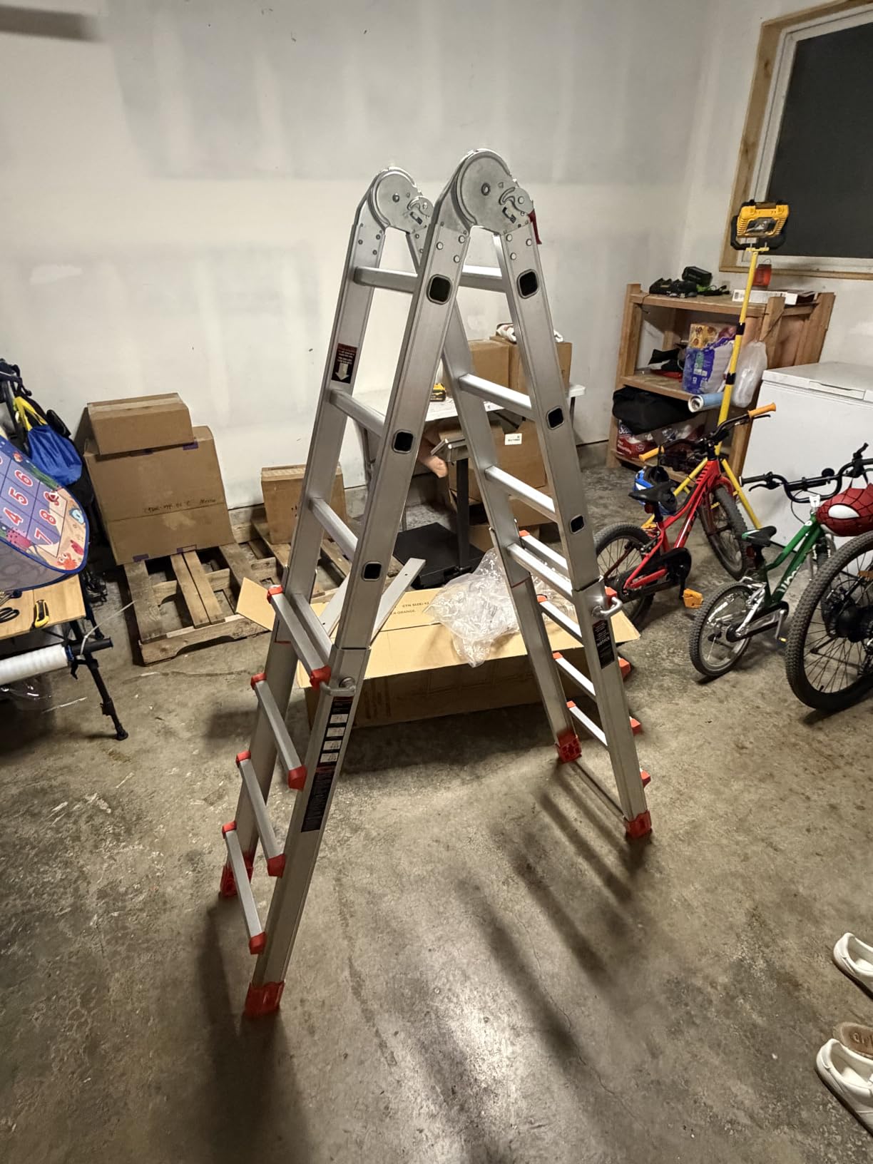 Soctone Ladder, A Frame Extension Ladder, 17.7 Ft Multi Position Ladder customer photo 2