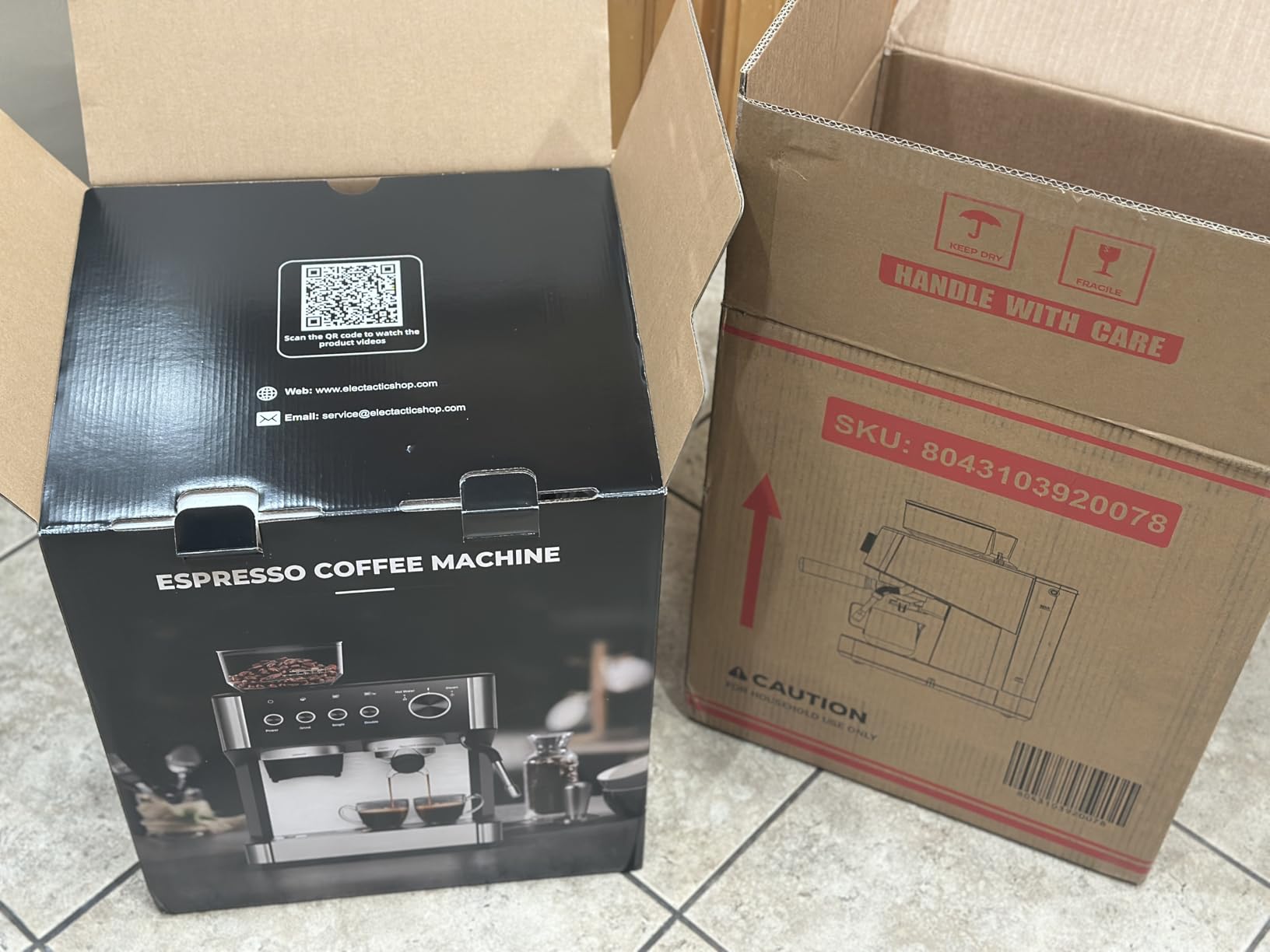 (2026 Upgrade) 15 Bar Espresso Machine with Built-in Anti-Clog Coffee Grinder, Expresso Coffee Machines with Milk Steam Wand/Frother/Tamping Tools,Espresso Maker with Grinder for Lattes-Almond customer photo 2