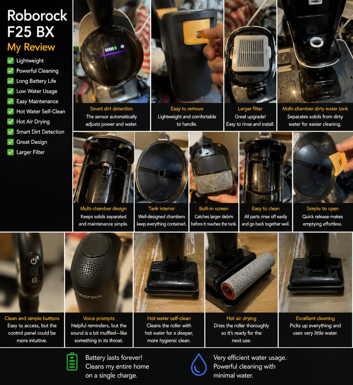 roborock F25 Steam Series Wet Dry Vacuum Mop, 356°F Cordless Steam Cleaner customer photo 2