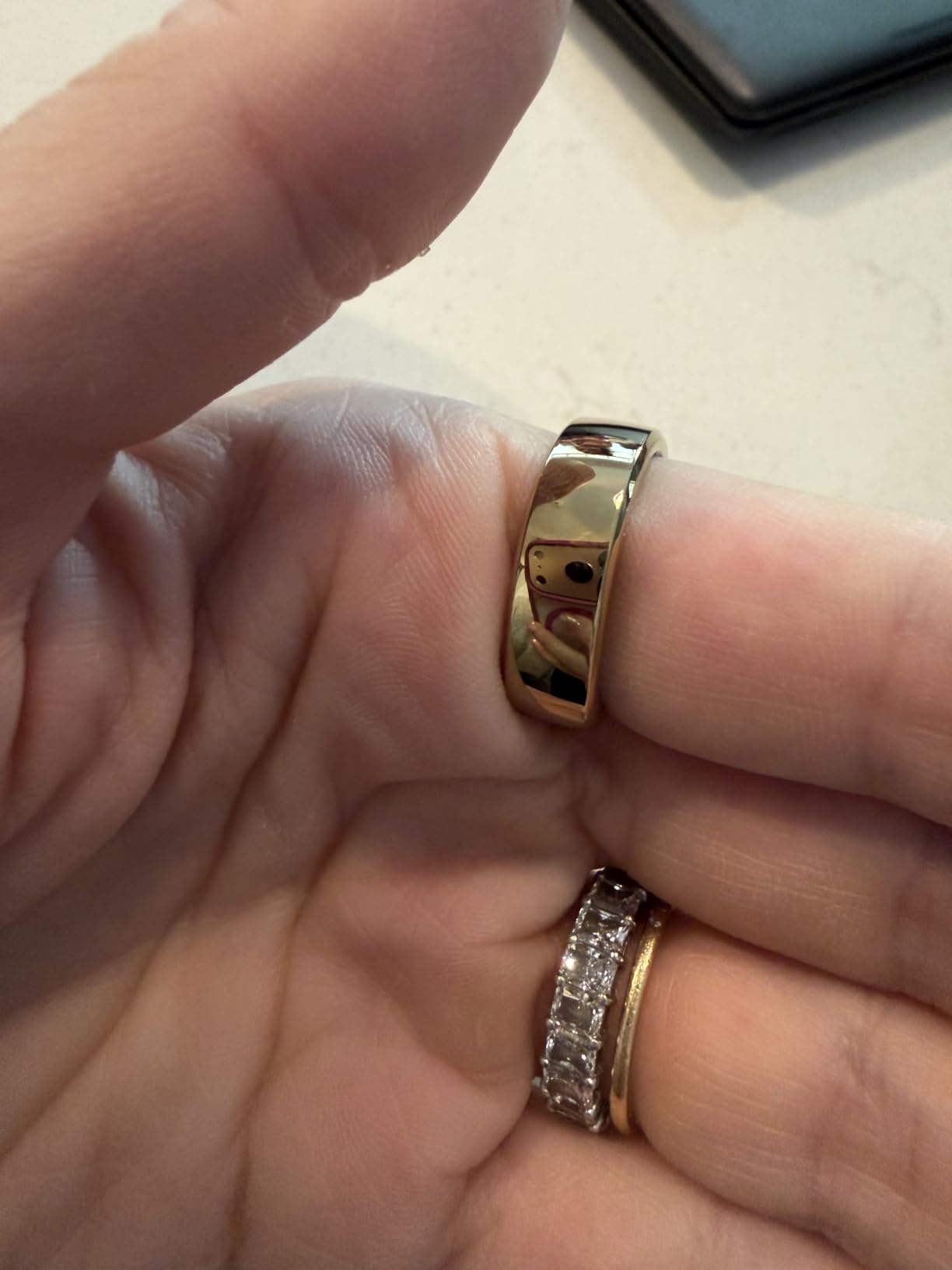 RingConn Gen 3 Smart Ring - Vascular Trends(Size 8, Royal Gold) customer photo 1