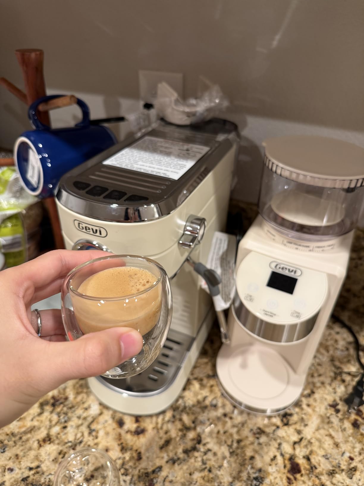 Gevi 20 Bar Espresso Machine with Conical Burr Anti-Static Coffee Grinder customer photo 2