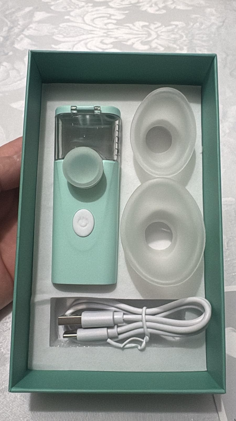 2-in-1 Nano Face & Eye Mister, USB Rechargeable Cool Mist Sprayer for Eyelash Extensions, Makeup Setting & Skin Hydration - Portable Handheld with Visual Water Tank customer photo 1