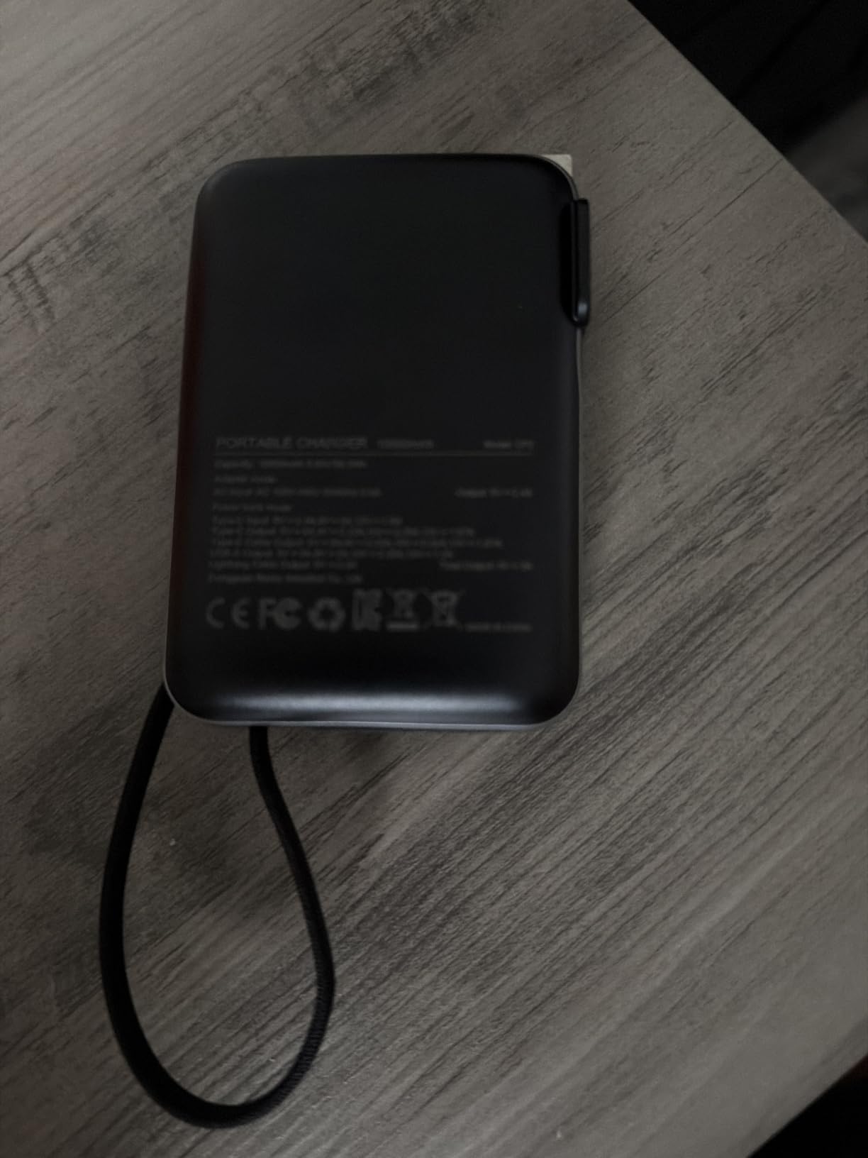 Portable Charger Power Bank 10000mAh, 45% Smaller Built-in Cables & AC Plug customer photo 1