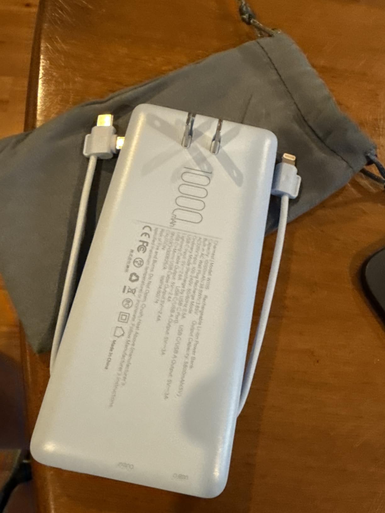 charmast Portable Charger Power Bank 10000mAh with Built-in AC Wall Plug customer photo 2