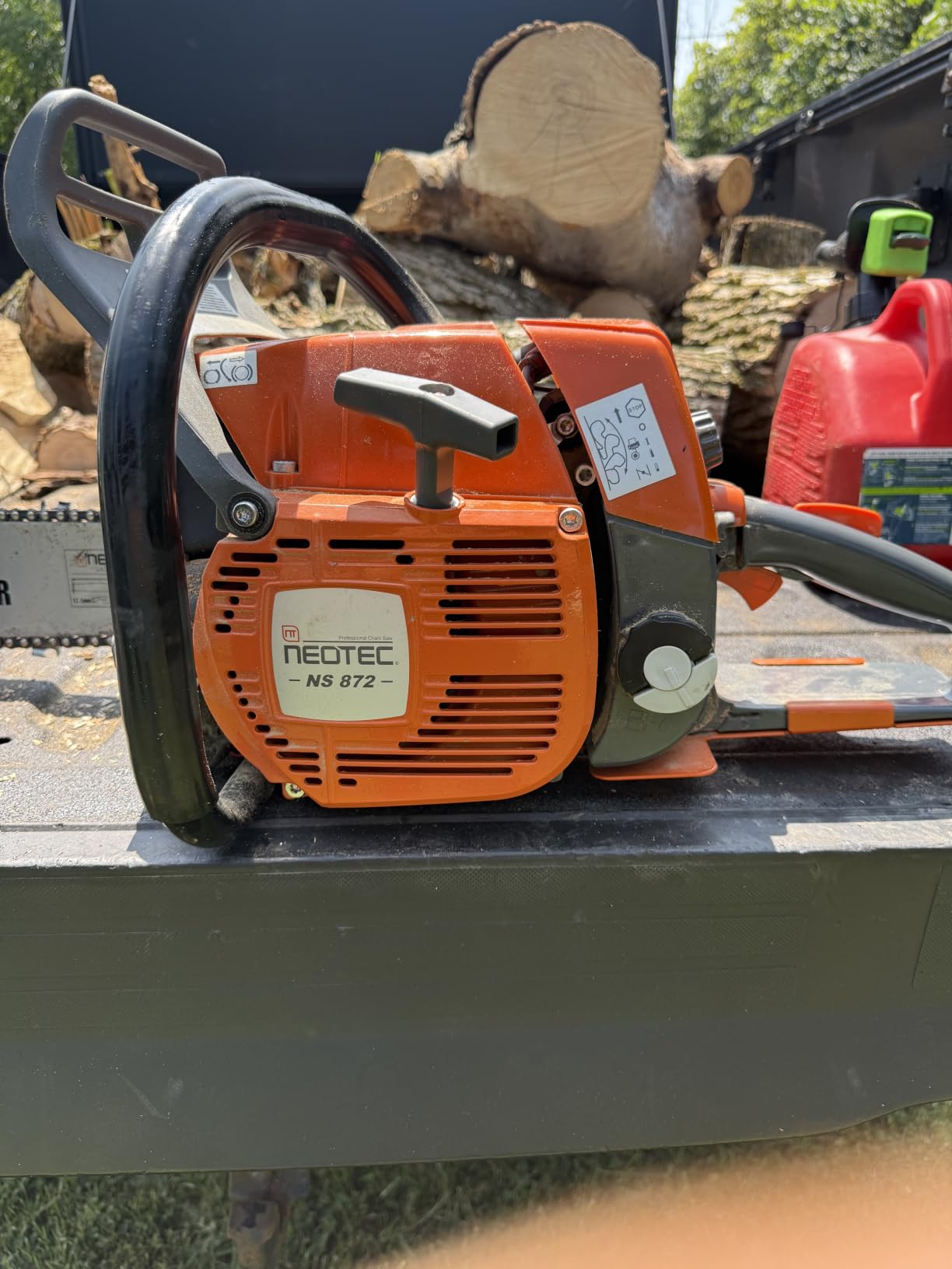 NS872 72cc Gas Powered Chainsaw with 24 inch Bar Chain 3.6KW 4.9HP 2-cycle Motosierra de Gasolina All Parts Compatible with G372 MS 038 380 381 Magnum for Forest Garden Farm Tree Wood Cutting customer photo 2