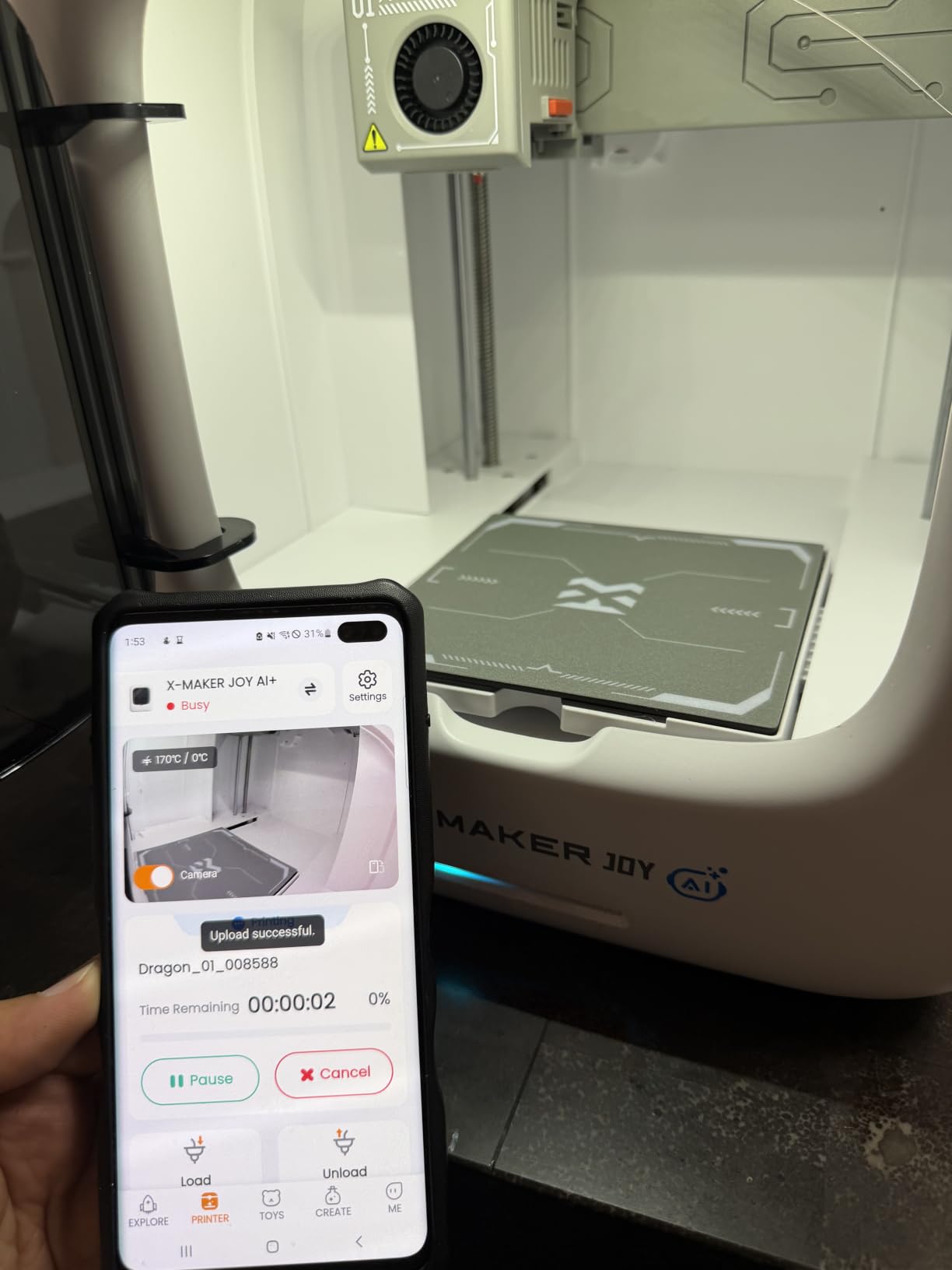 AOSEED AI 3D Printer for Kids, Fast 400mm/s, 12,000+ Models, Enclosed Safe customer photo 2