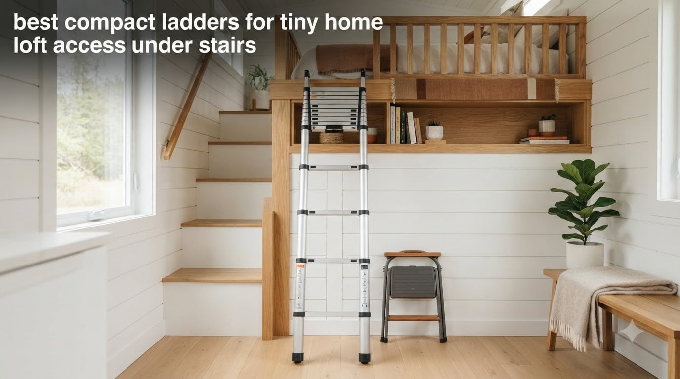 best compact ladders for tiny home loft access under stairs