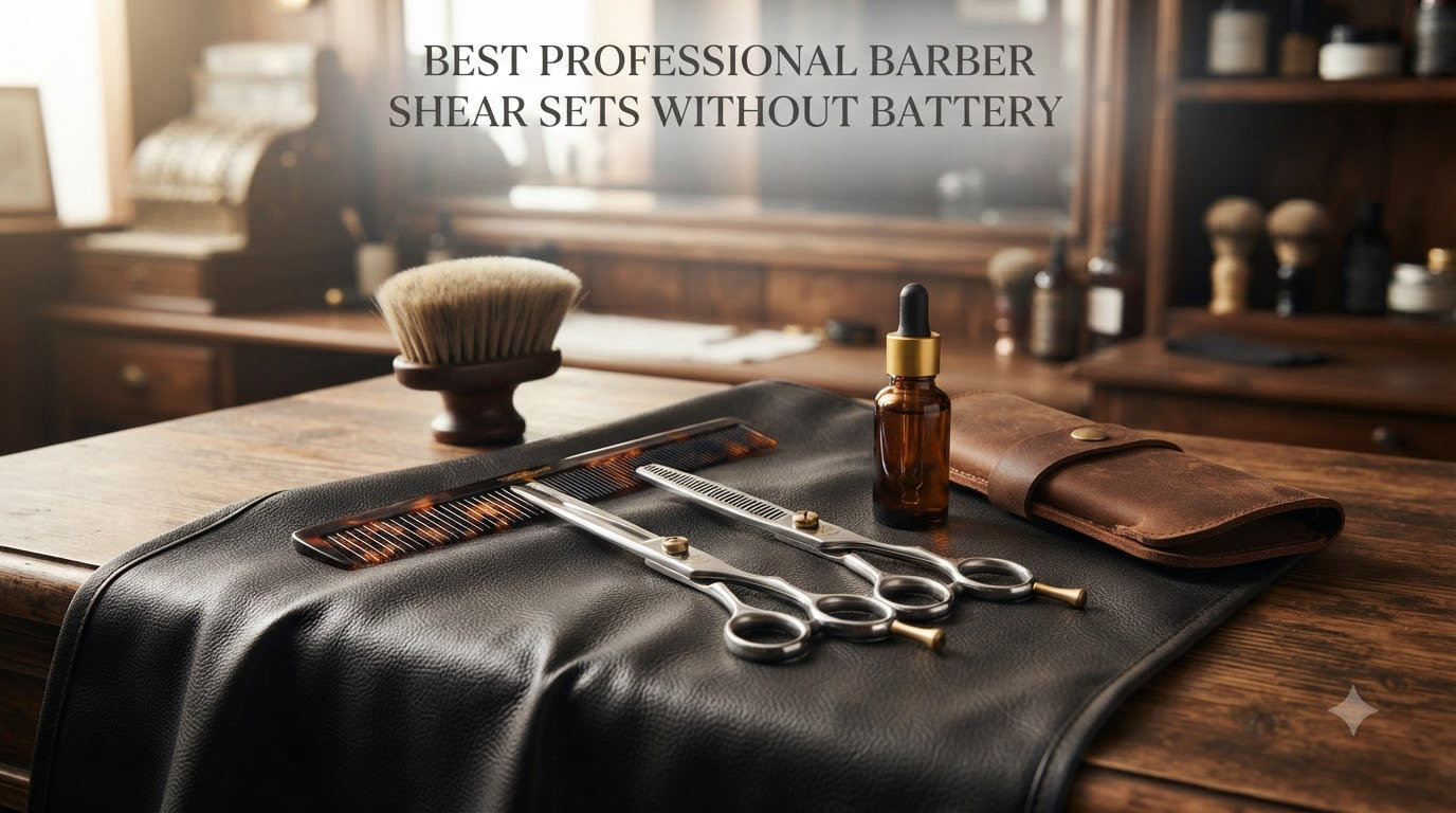 best professional barber shear sets without battery