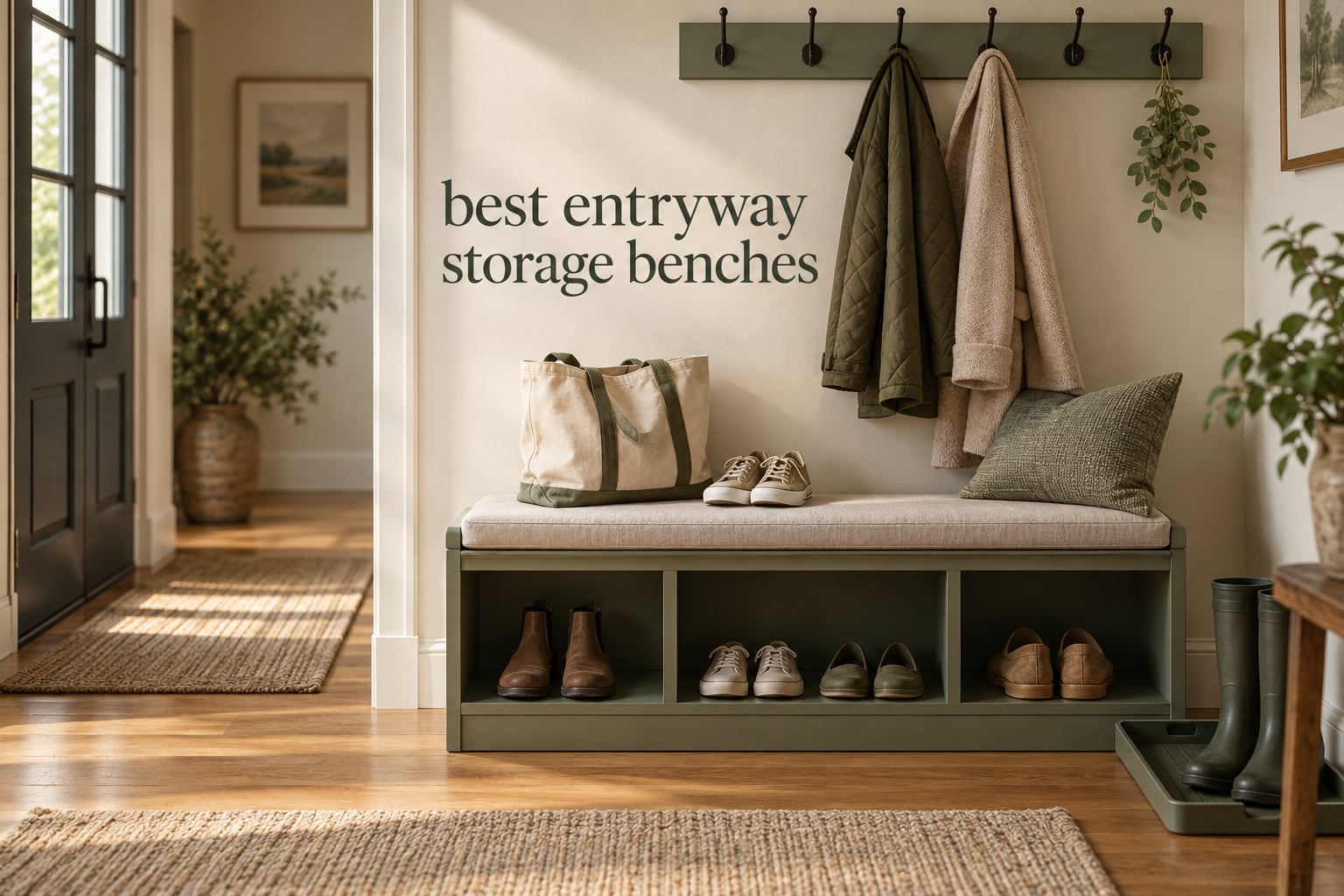 best entryway storage benches