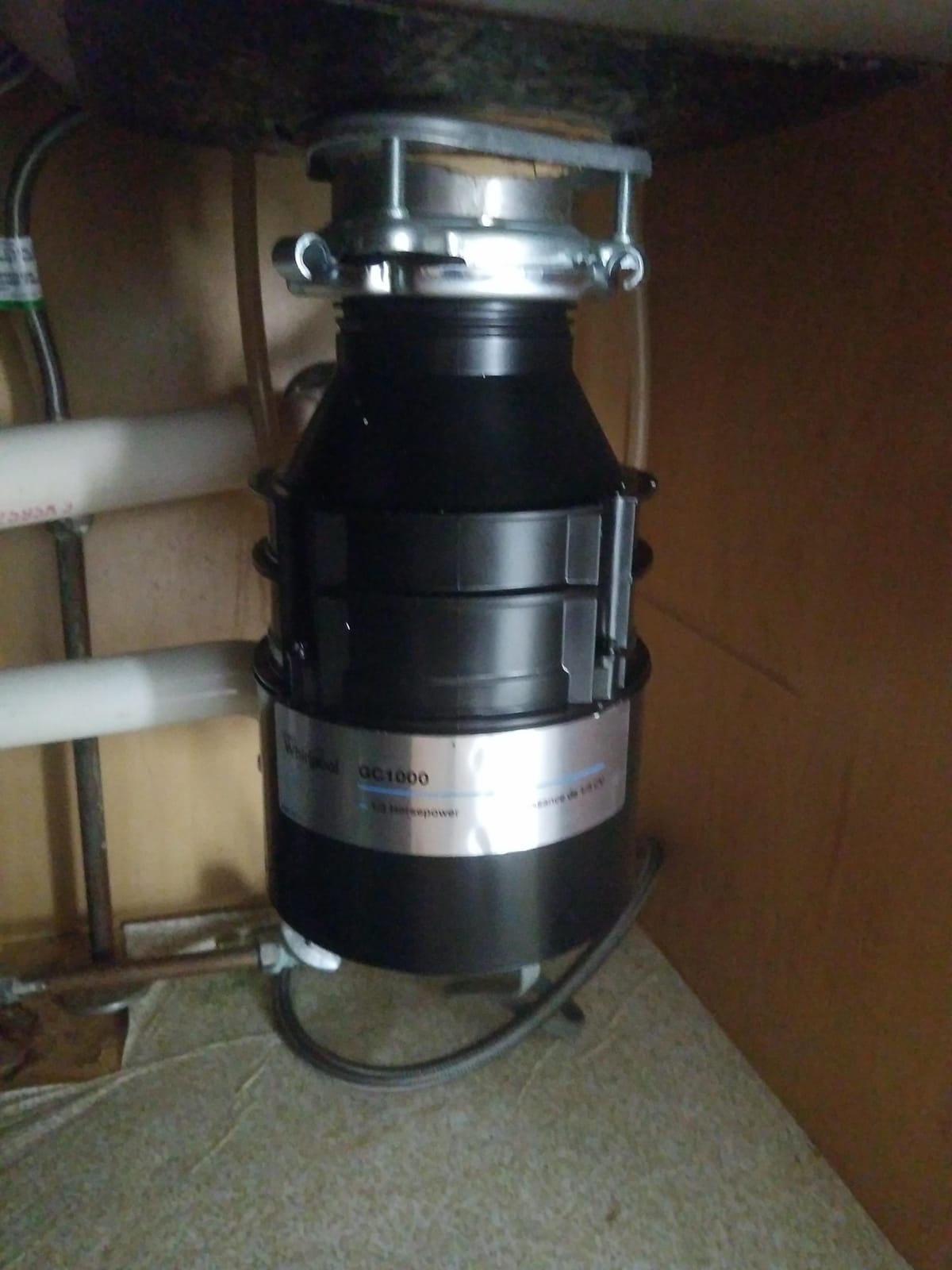 Whirlpool GC1000XE 1/3 hp in Sink Disposer, Black customer photo 2