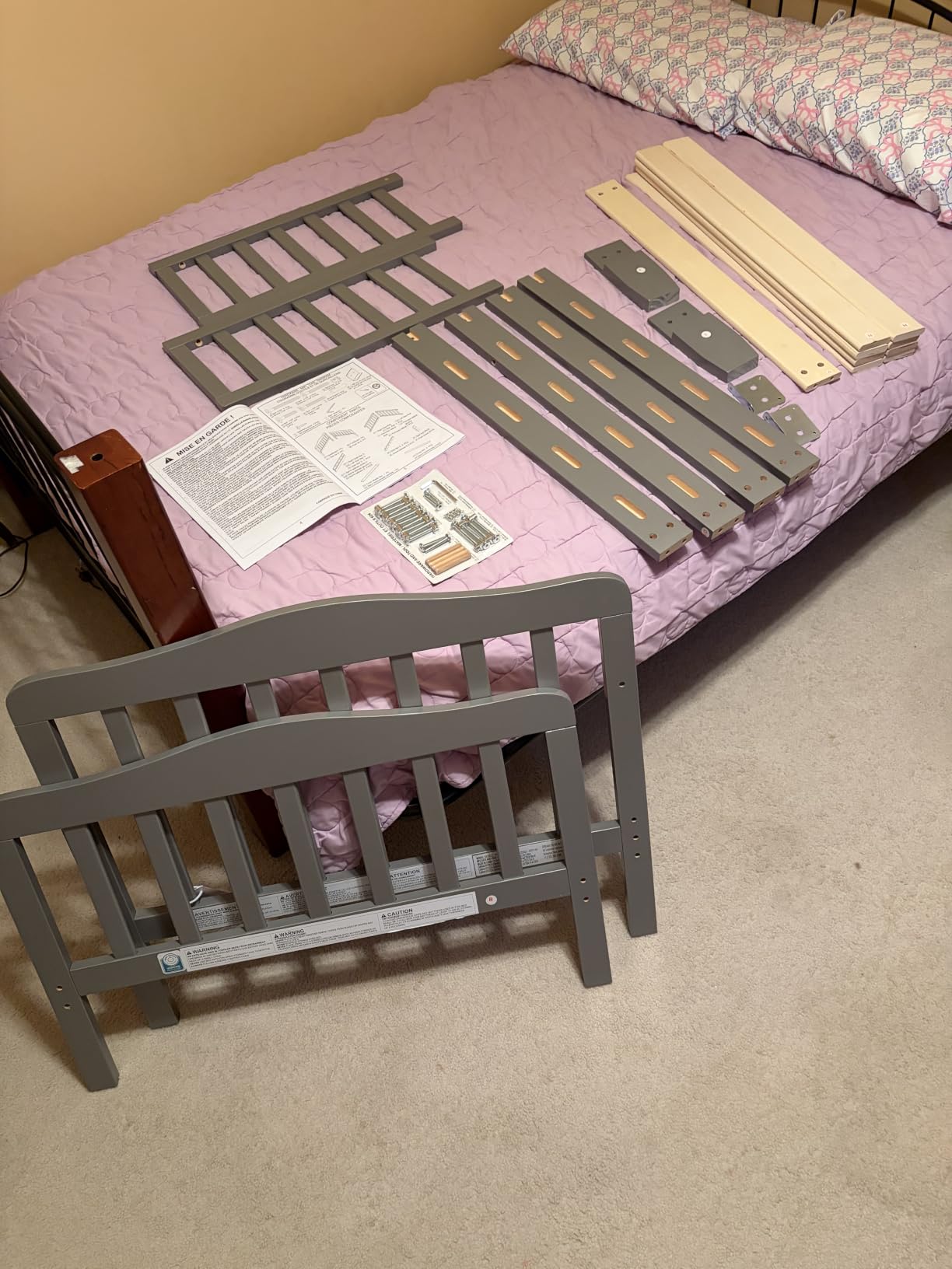 Dream On Me Classic Design Toddler Bed, GREENGUARD Gold, Pink customer photo 2