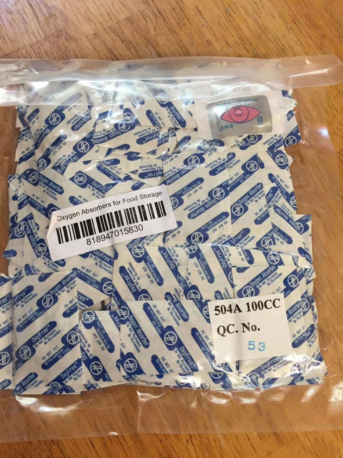 Oxy-Sorb 100cc Oxygen Absorbers for Food Storage 100 Packs, Preserving Food Freshness with Food Grade Oxygen Absorbers for Long-Term Storage, O2 Absorbers Food Grade for Mylar Bags,Mason Jars,Canning customer photo 1