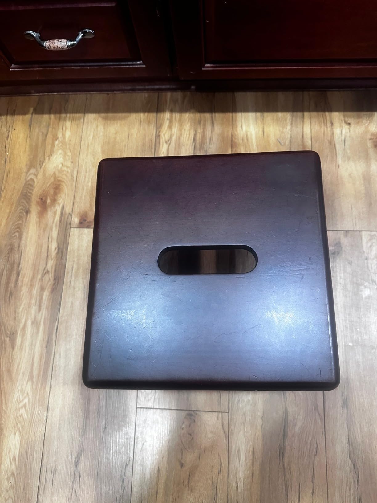 eHemco Solid Hardwood Step Stool, 12.25 Inches, Natural customer photo 1