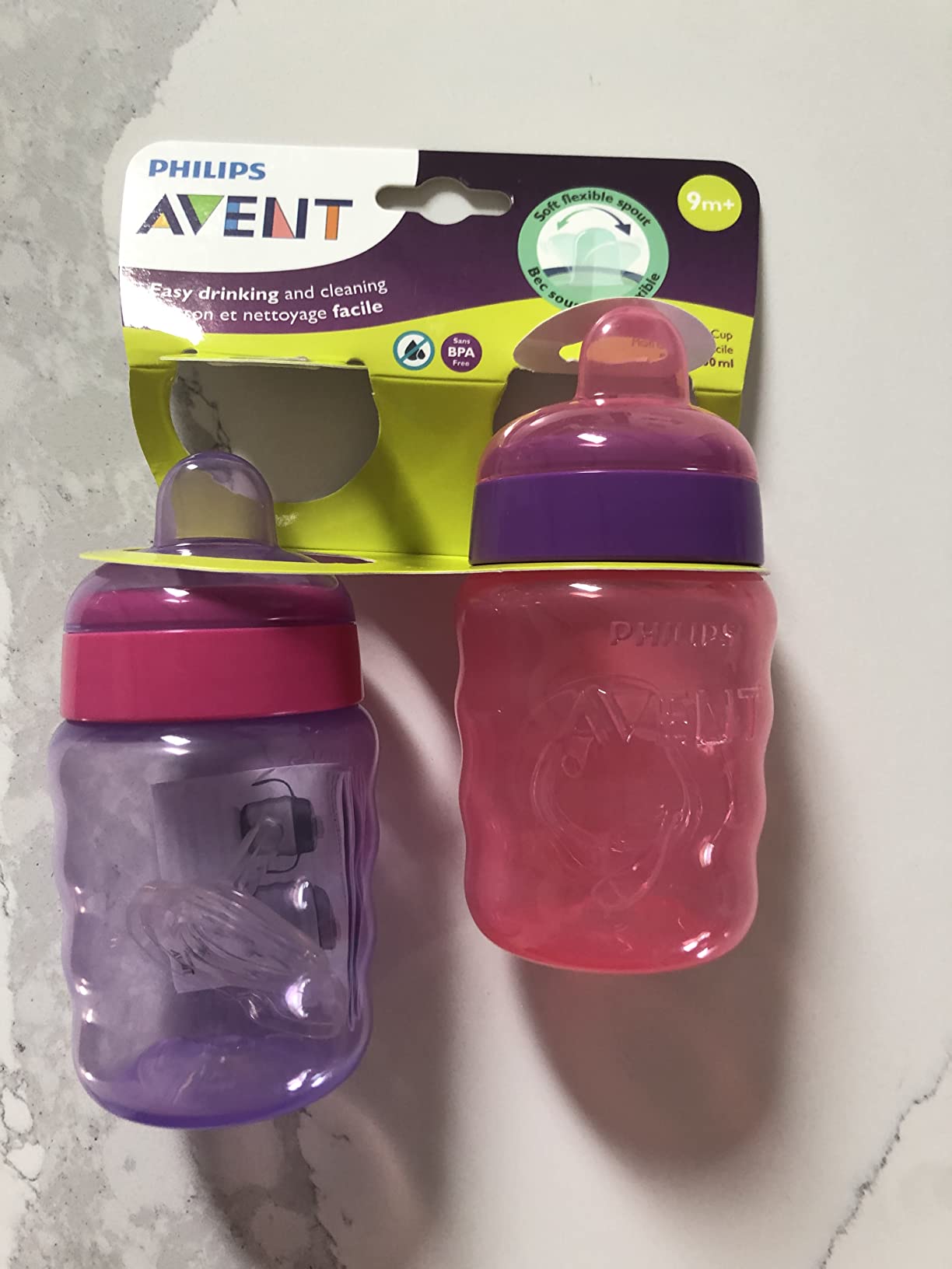Philips Avent My Easy Sippy Cup with Soft Spout, 9oz, BPA-Free, Pink/Purple customer photo 2