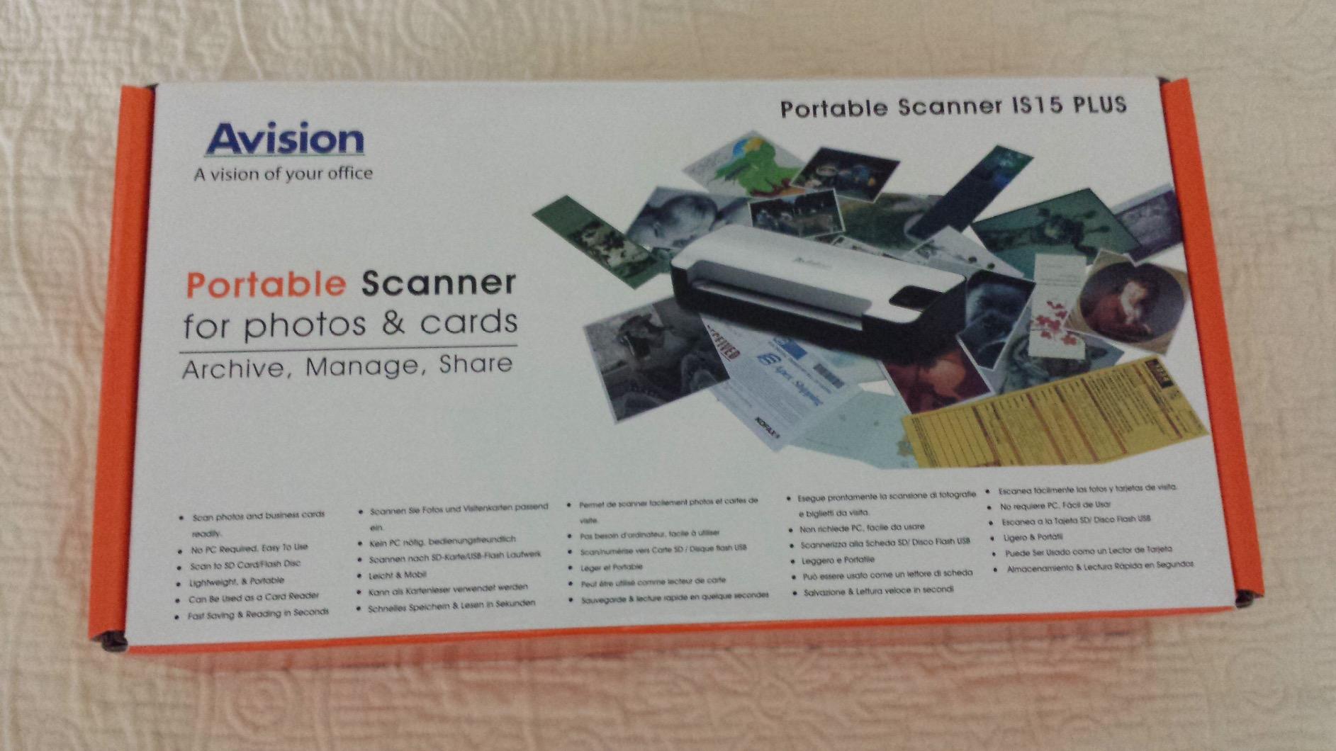 Avision Is15+ Portable Scanner for Photos and Cards with 4 Gb SD Card, Scan to USB Drive customer photo 1