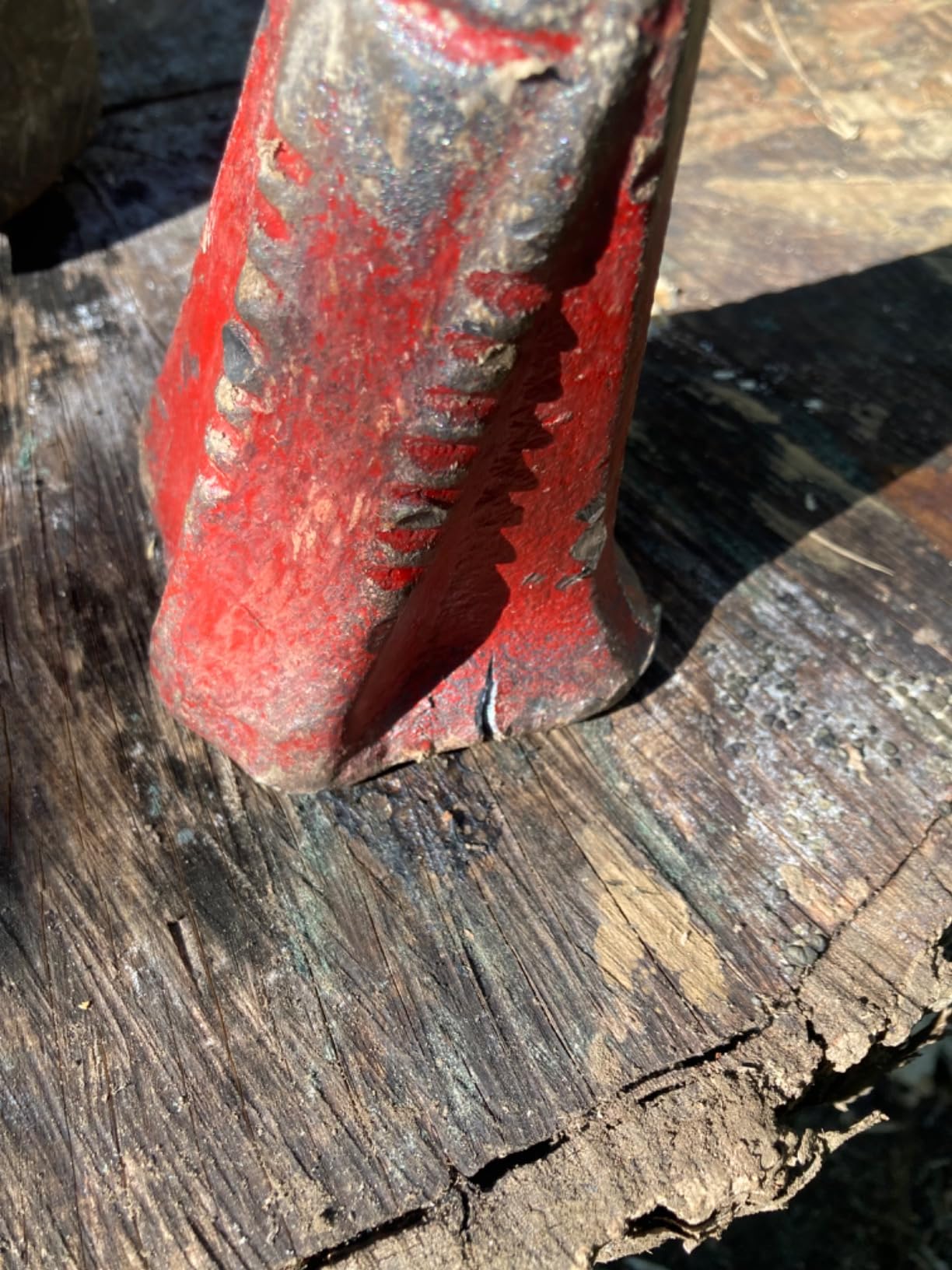 Manual Log Splitter Wedge 4-Direction Steel Splitting Wedge, Wood Splitter Tool, 4 lbs customer photo 1